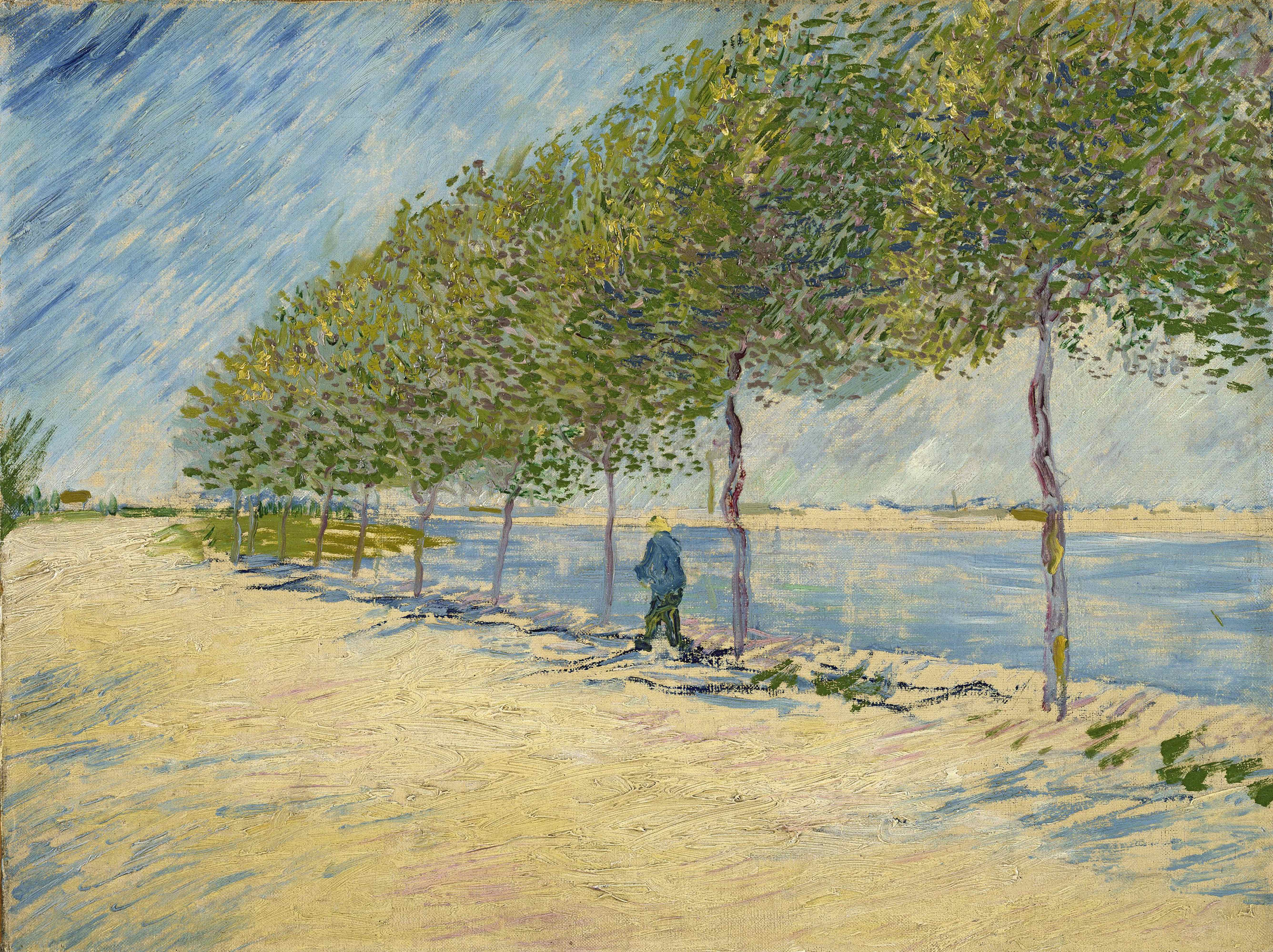 《塞纳河沿岸》（Along the Seine）｜文森特·梵高 Vincent van Gogh｜1887