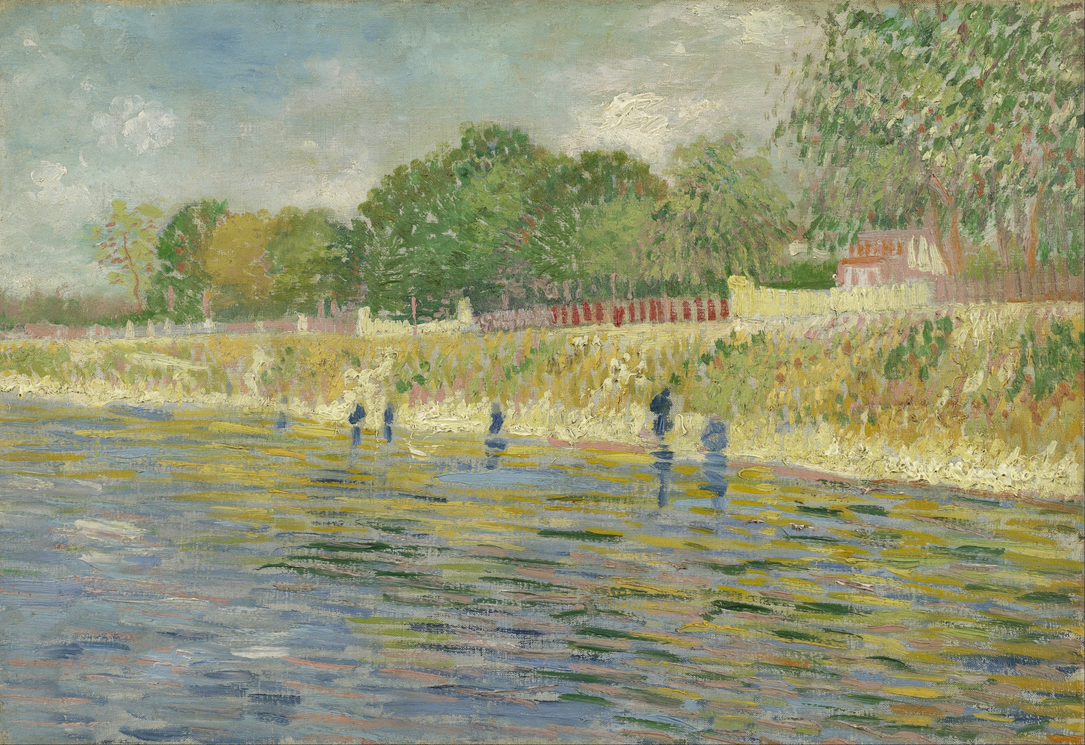 《塞纳河岸》（Bank of the Seine）｜文森特·梵高 Vincent van Gogh｜1887