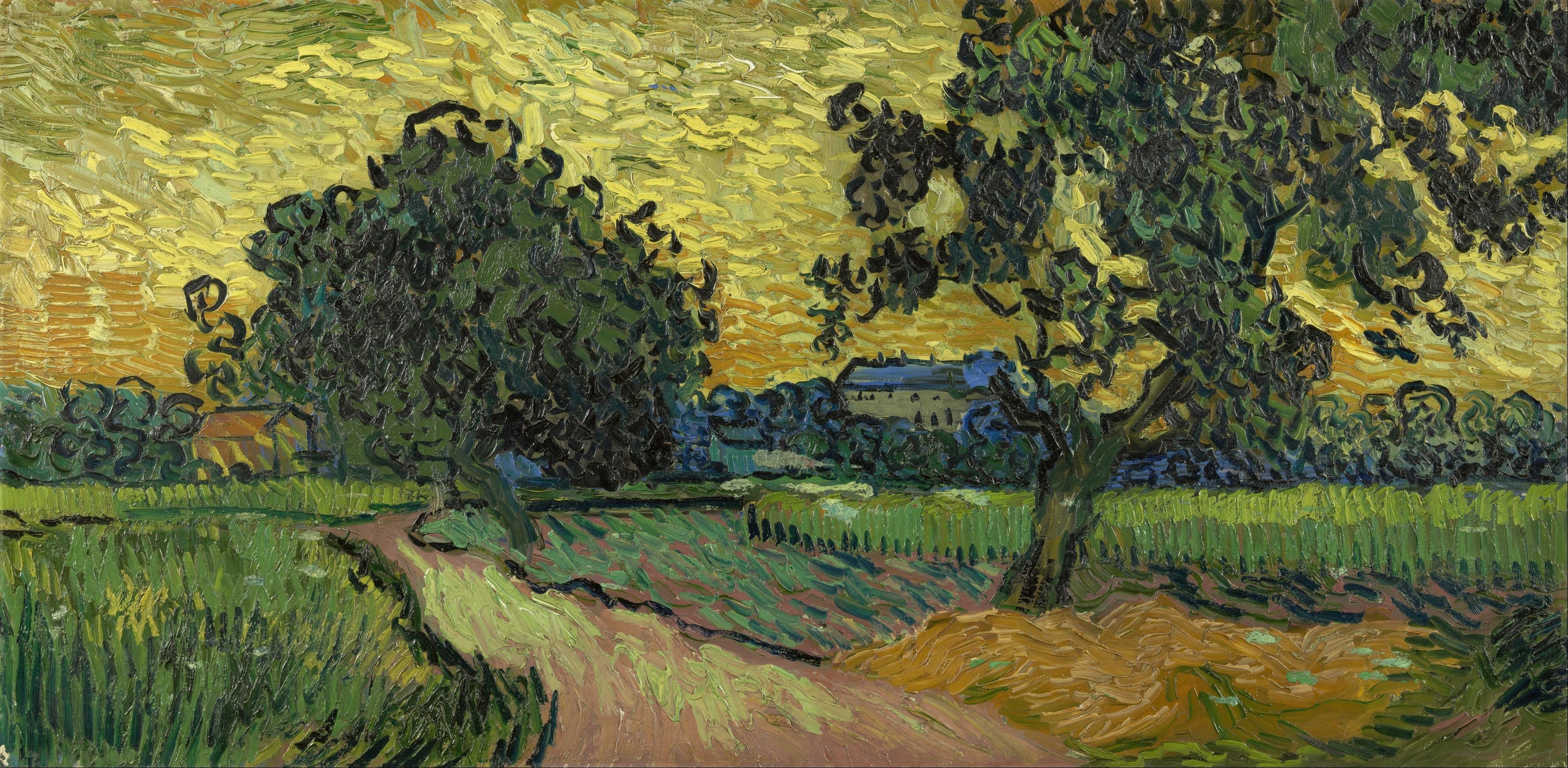 《奥维尔城堡》（The Château d'Auvers）｜文森特·梵高 Vincent van Gogh｜1890