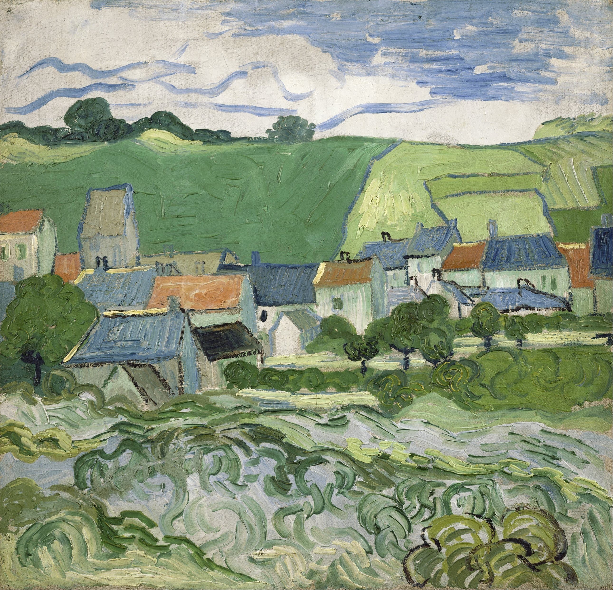 《奥维尔景观》（View of Auvers）｜文森特·梵高 Vincent van Gogh｜1890