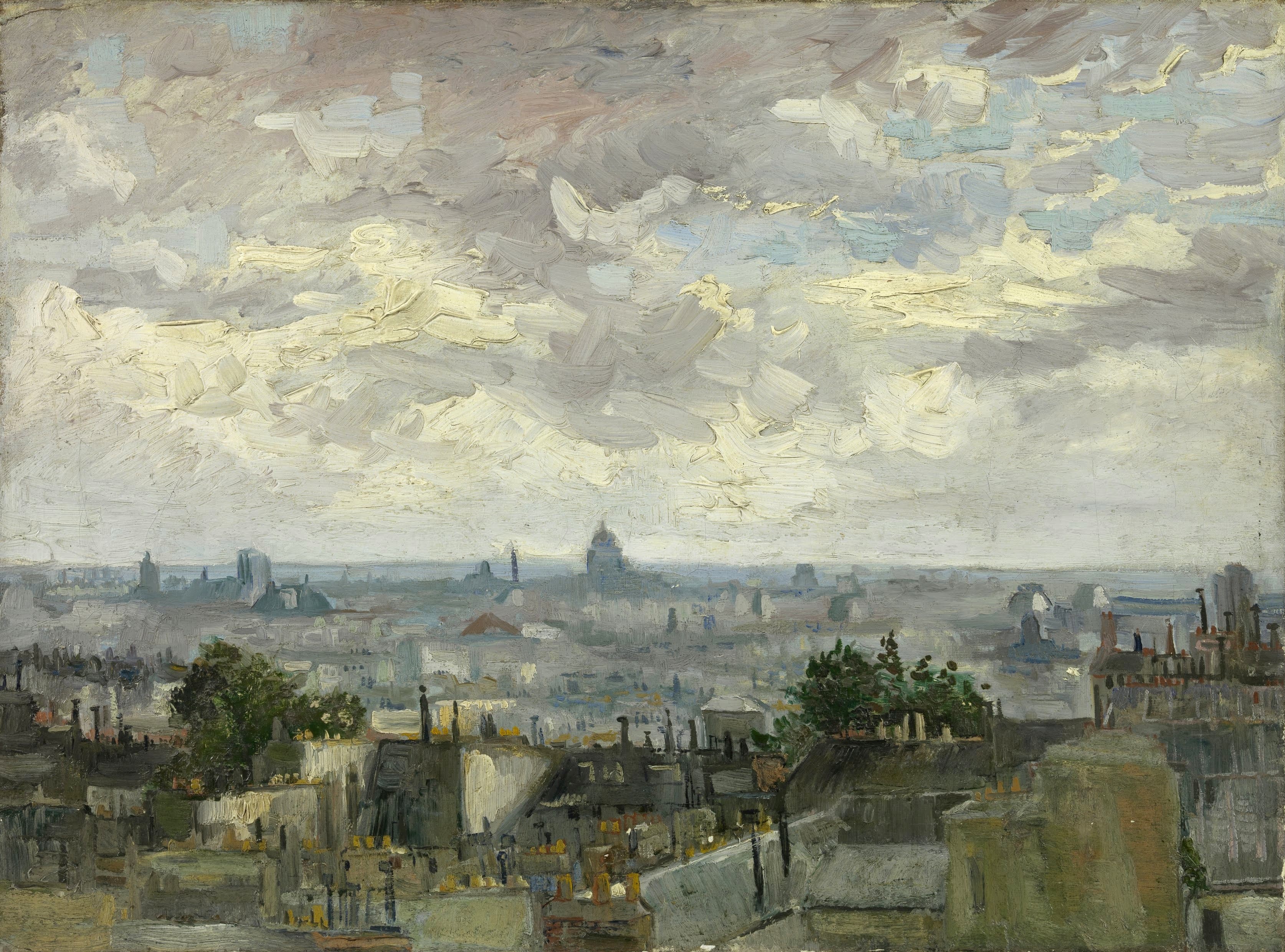 《巴黎景观》（View of Paris）｜文森特·梵高 Vincent van Gogh｜1886