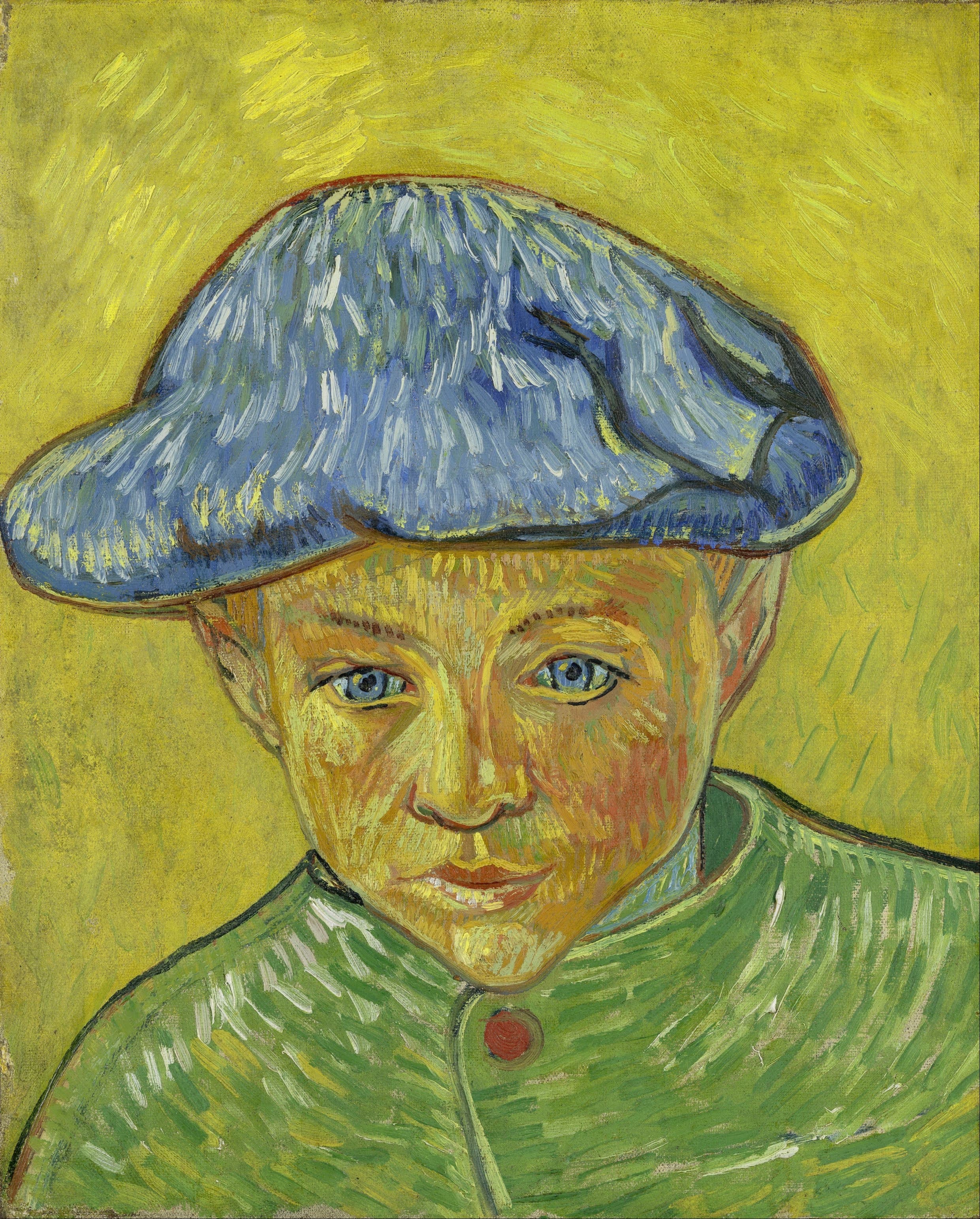 《卡米尔·鲁林的肖像》（Portrait of Camille Roulin）｜文森特·梵高 Vincent van Gogh｜1888