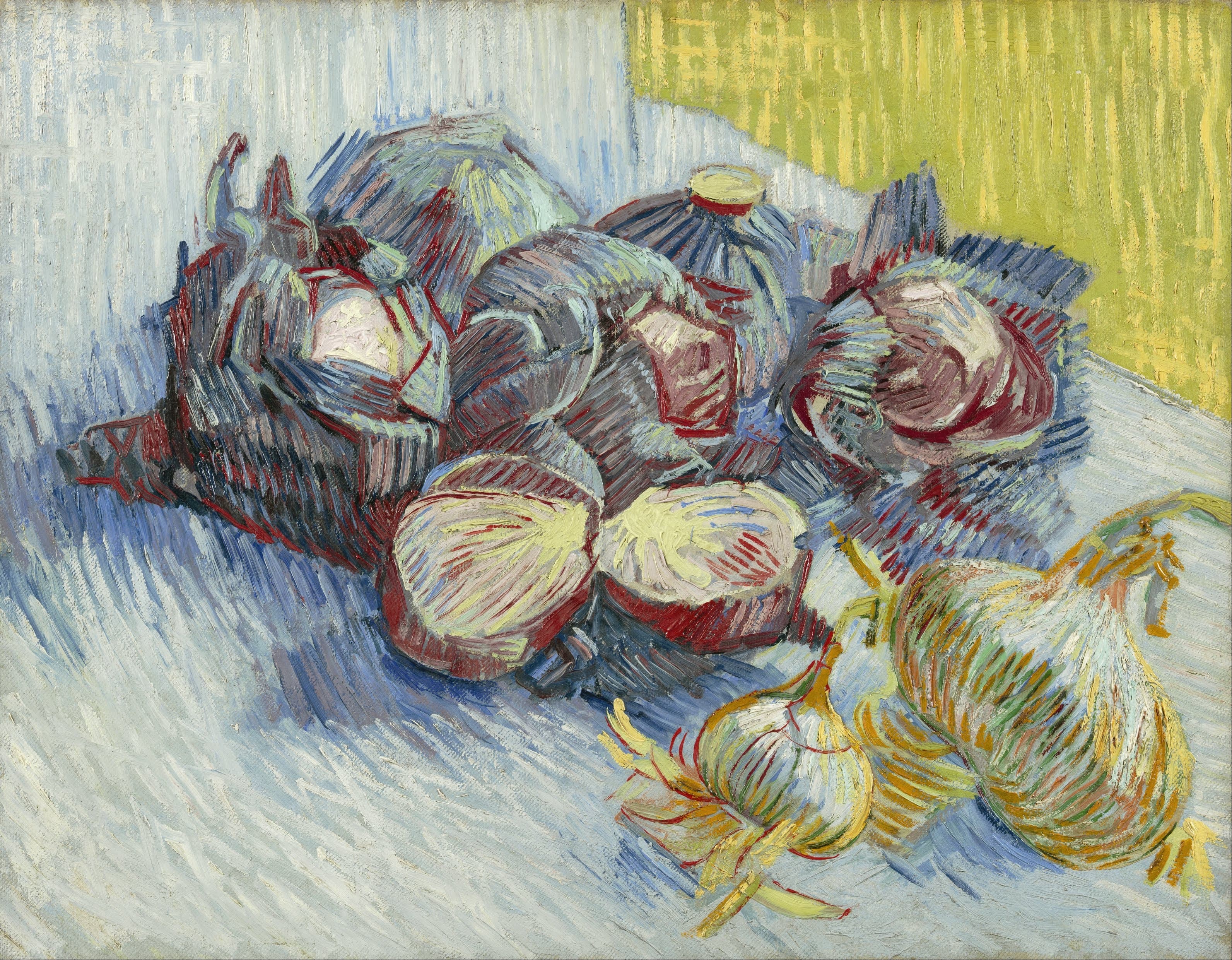 《红甘蓝和洋葱》（Red Cabbages And Onions）｜文森特·梵高 Vincent van Gogh｜1887