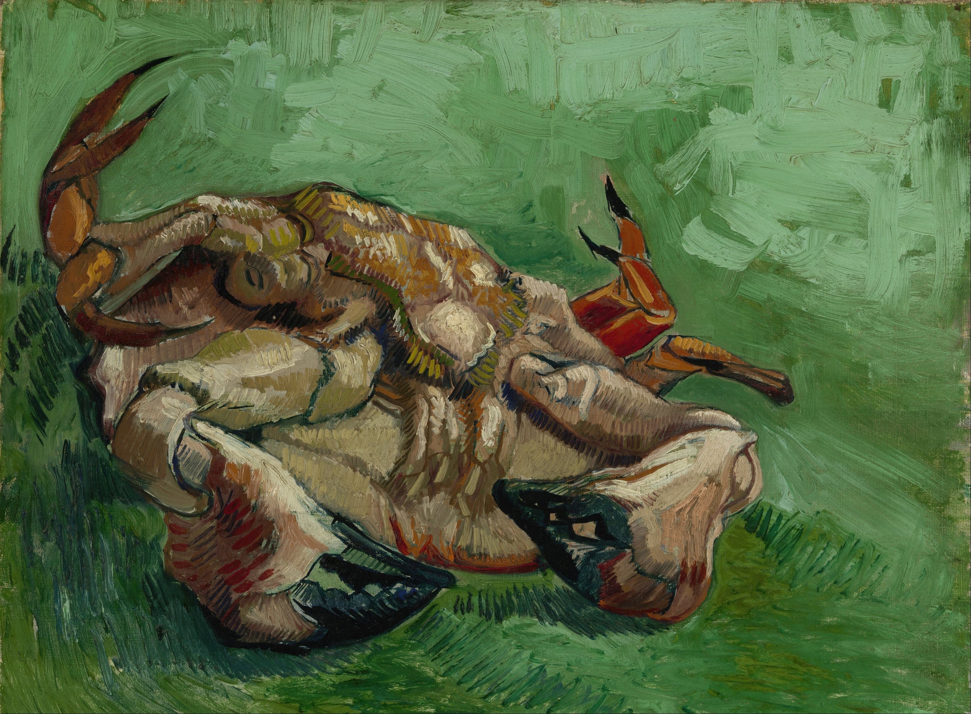 《背上的螃蟹》（A Crab On Its Back）｜文森特·梵高 Vincent van Gogh｜约1888–1889