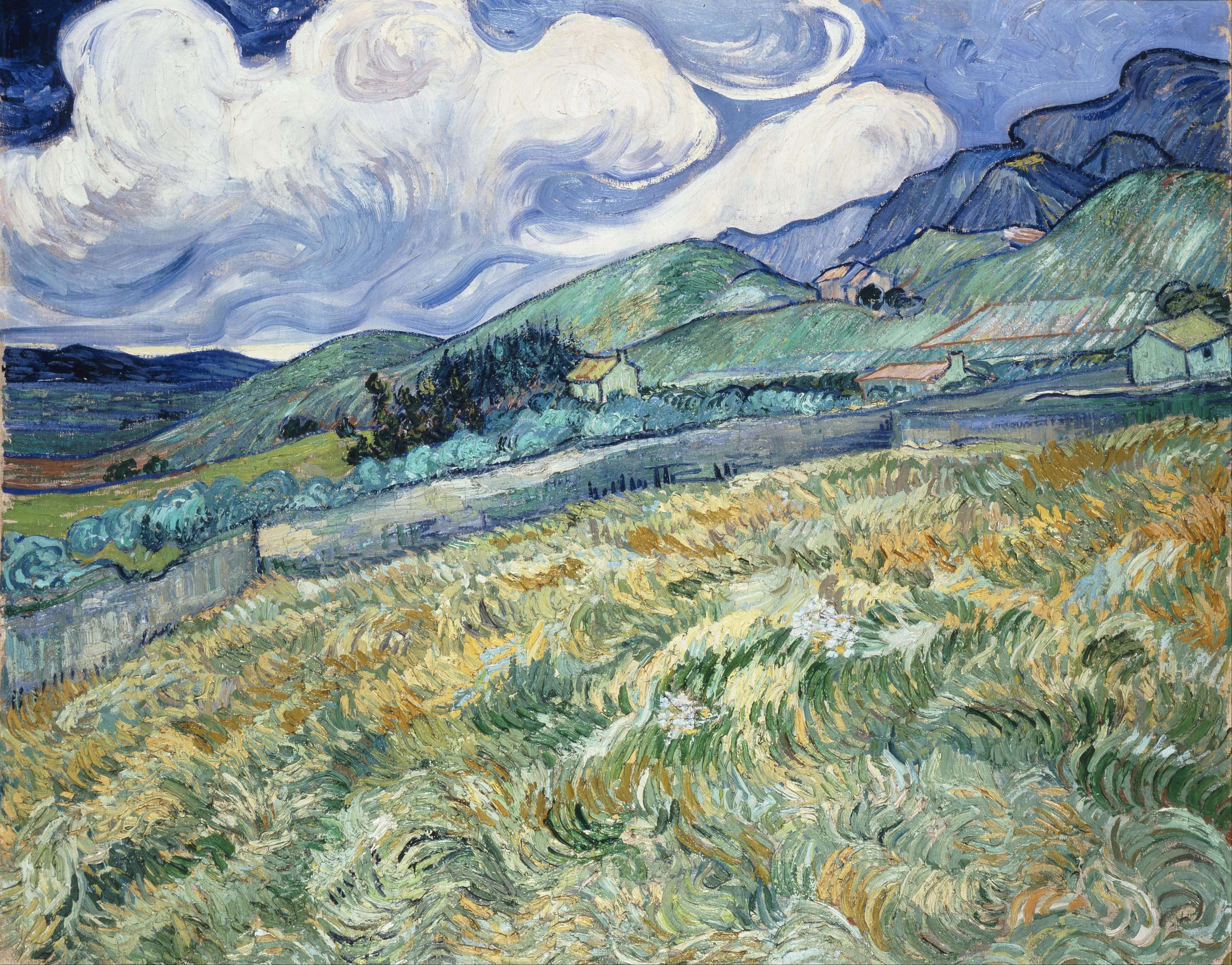 《圣雷米的风景》（Landscape from Saint Remy）｜文森特·梵高 Vincent van Gogh｜1889