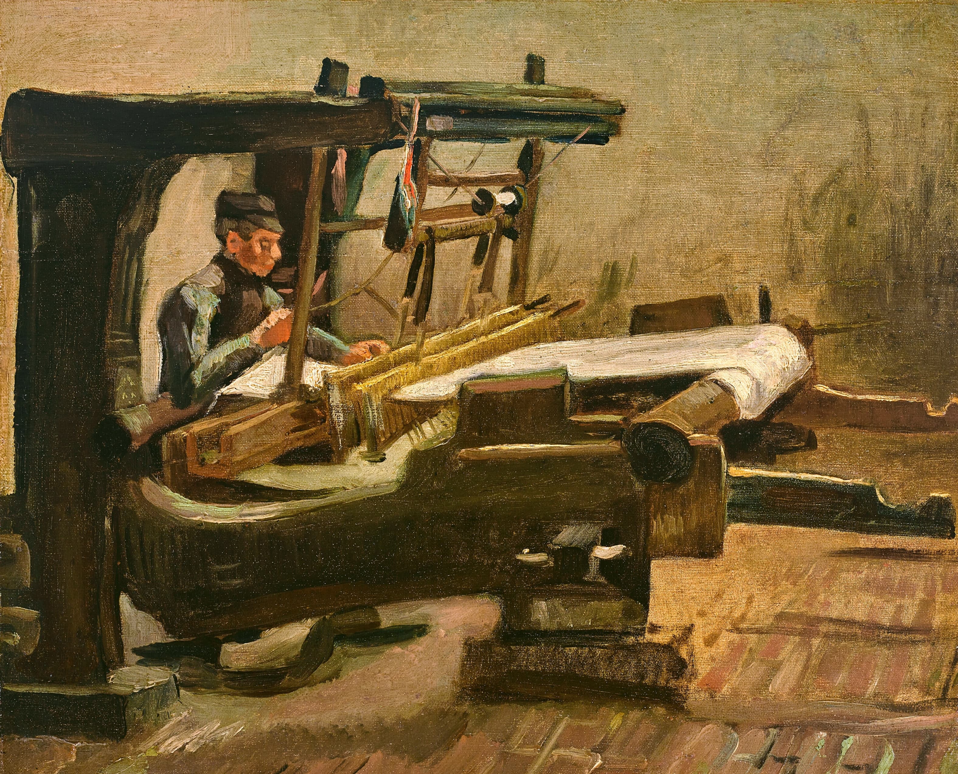 《韦弗面向右》（Weaver Facing Right）｜文森特·梵高 Vincent van Gogh｜1884