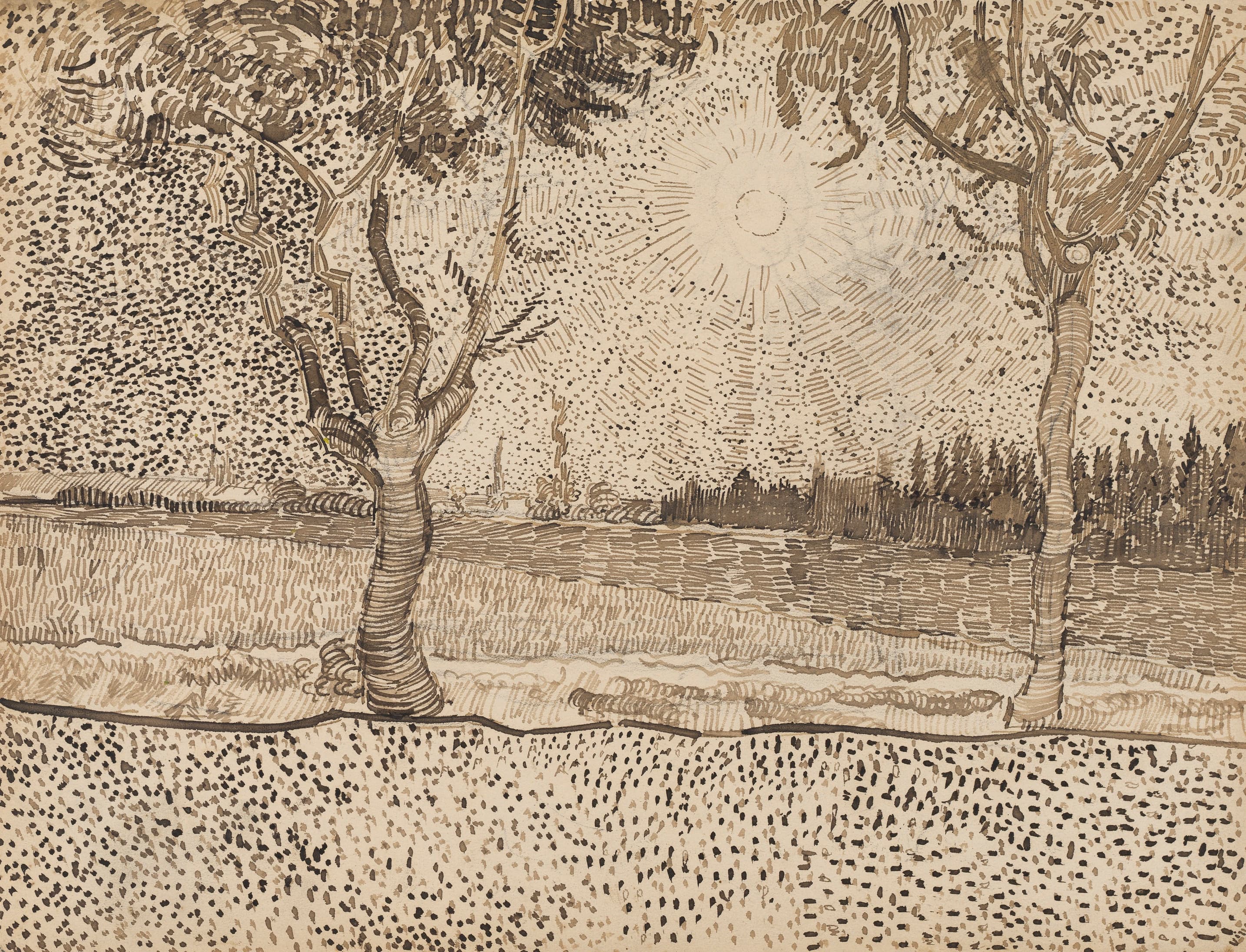 《塔拉斯孔之路》（The Road To Tarascon）｜文森特·梵高 Vincent van Gogh｜1888