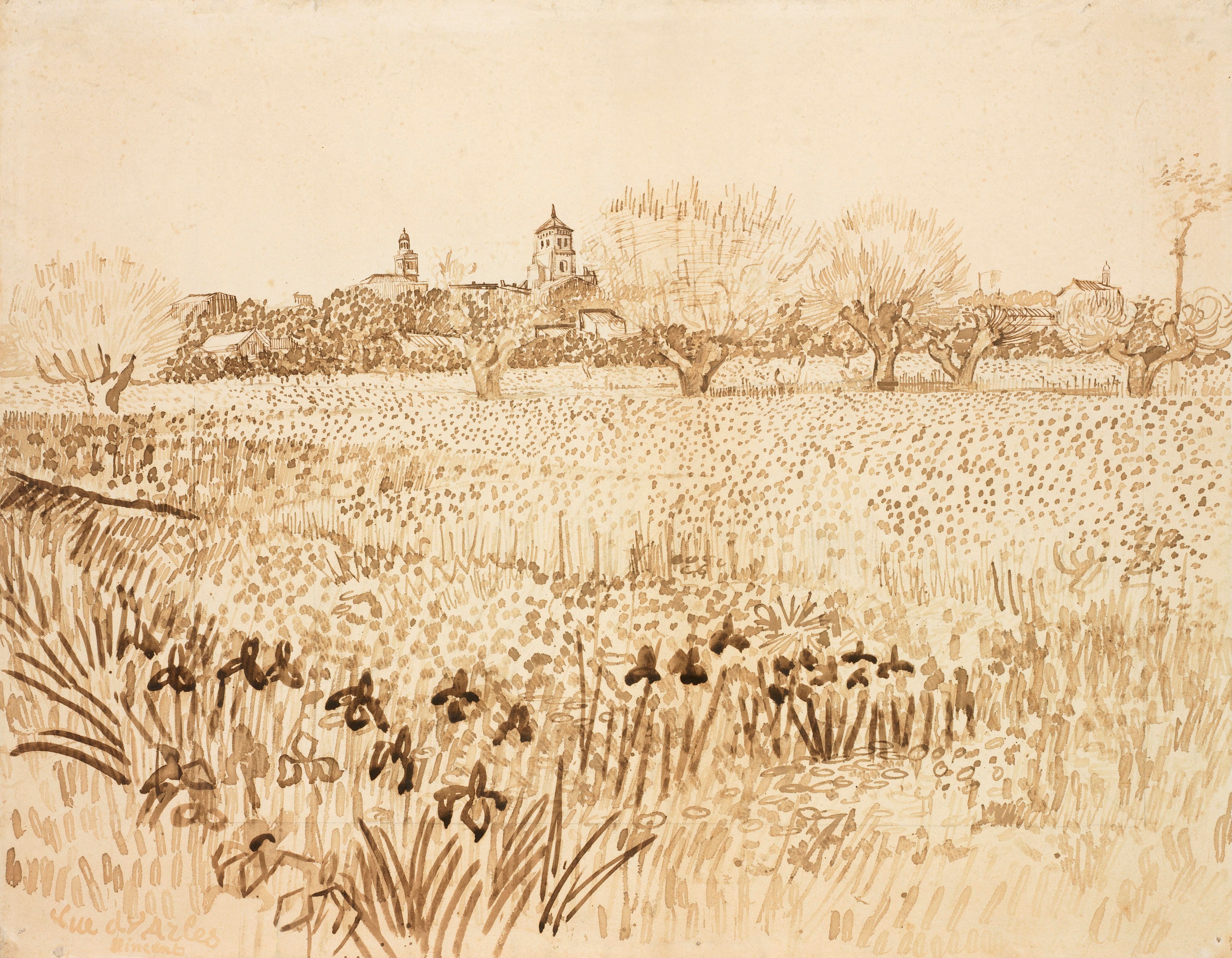 《阿尔勒的视图》（View of Arles）｜文森特·梵高 Vincent van Gogh｜1888