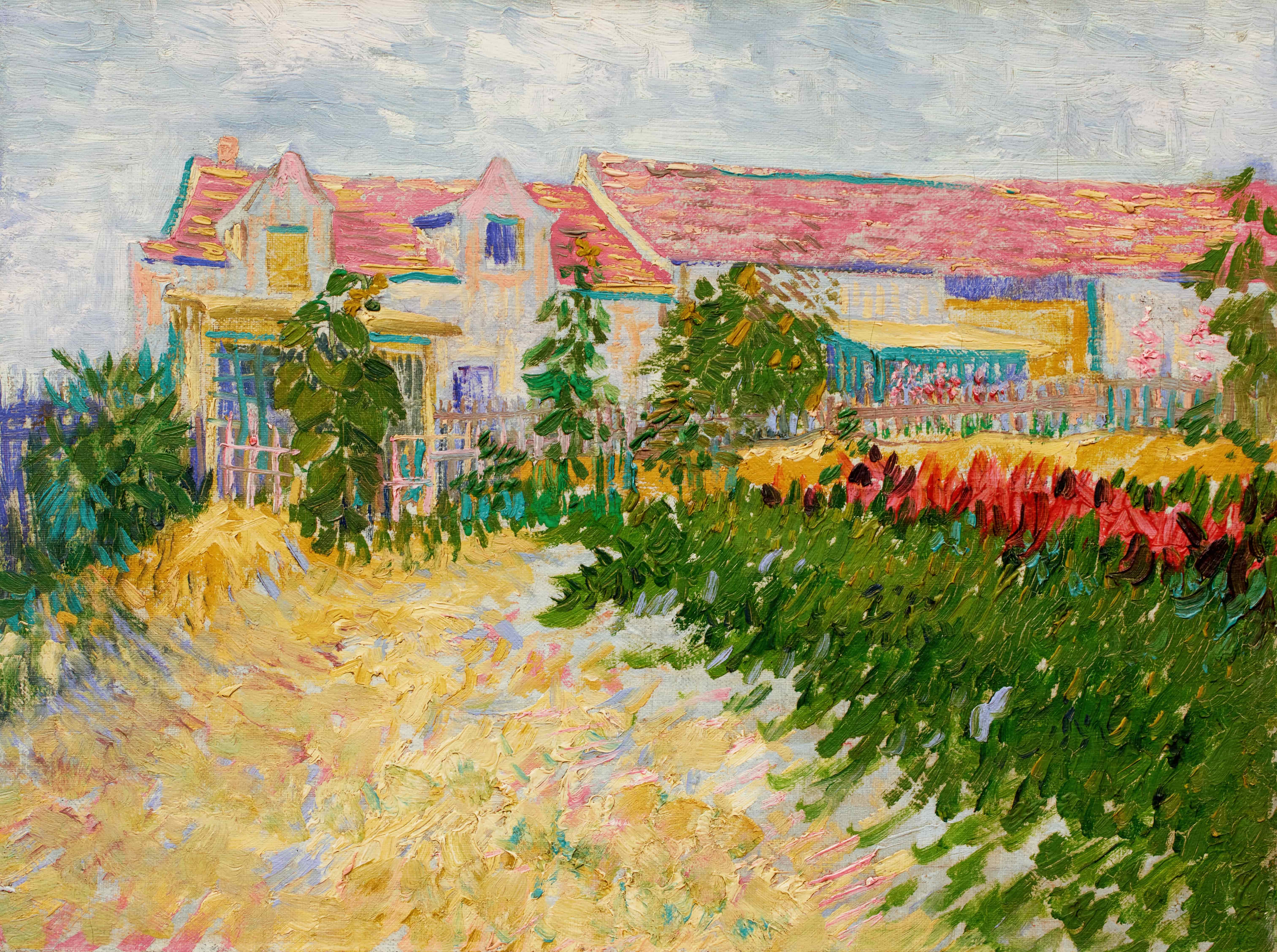 《马斯·德布雷住宅前的花园》（Garden in Front of Mas Debray）｜文森特·梵高 Vincent van Gogh｜1890