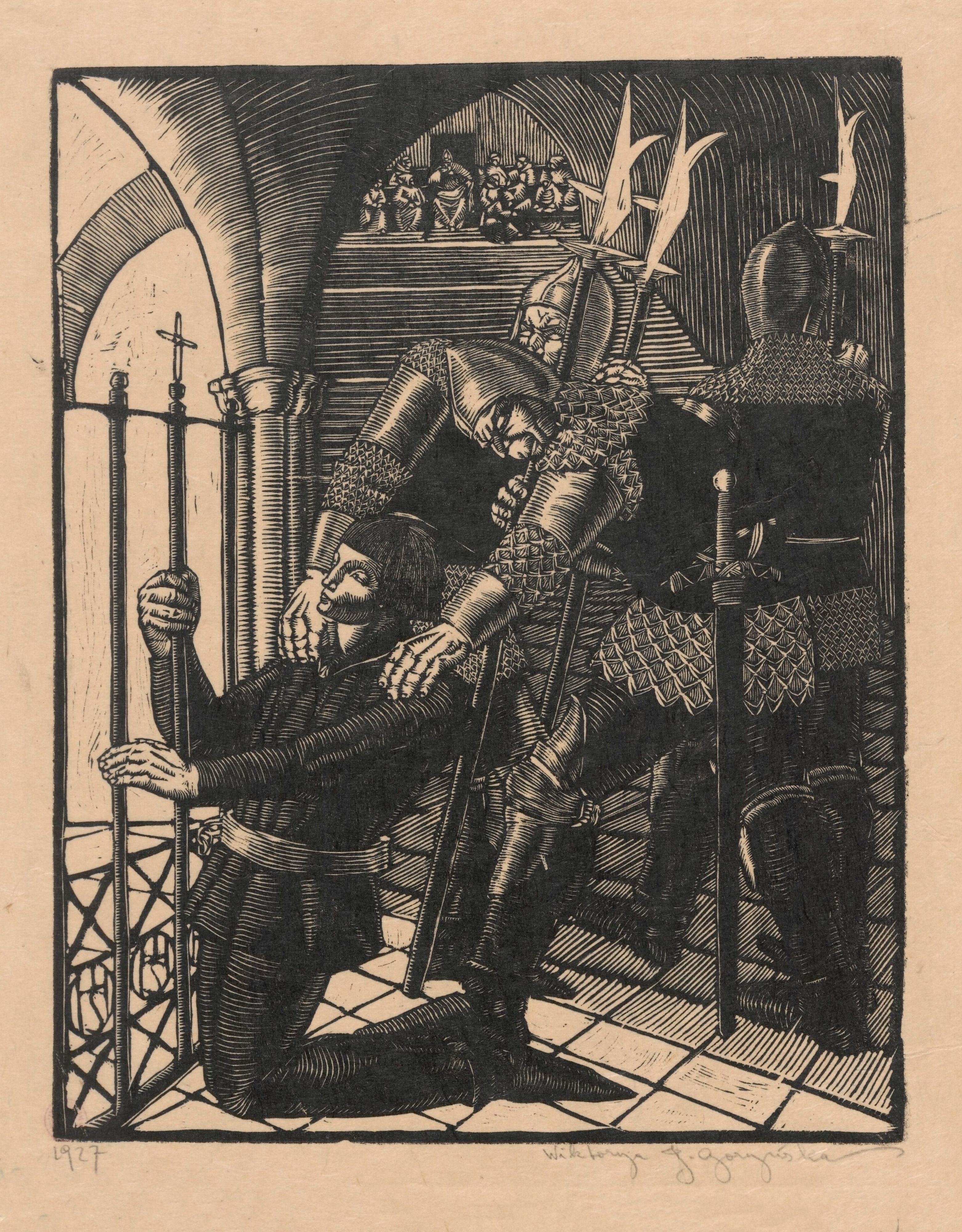 《狱中的圣女贞德 I》（Joan of Arc in Prison I）｜维克托里娅·戈林斯卡 Wiktoria Goryńska｜1927