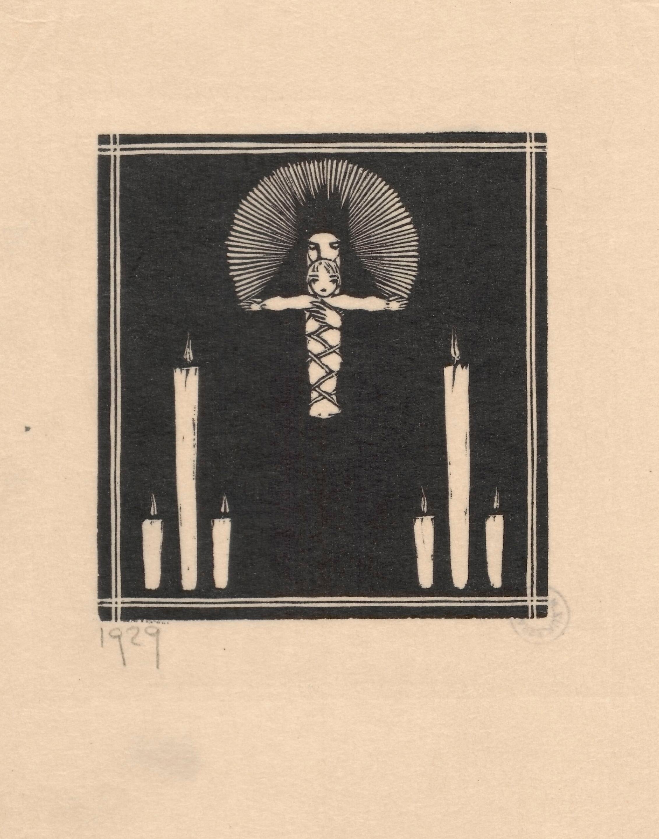 《圣母像（1929年节日祝福）》（Madonna, 1929 (Holiday Greetings)）｜维克托里娅·戈林斯卡 Wiktoria Goryńska｜1929