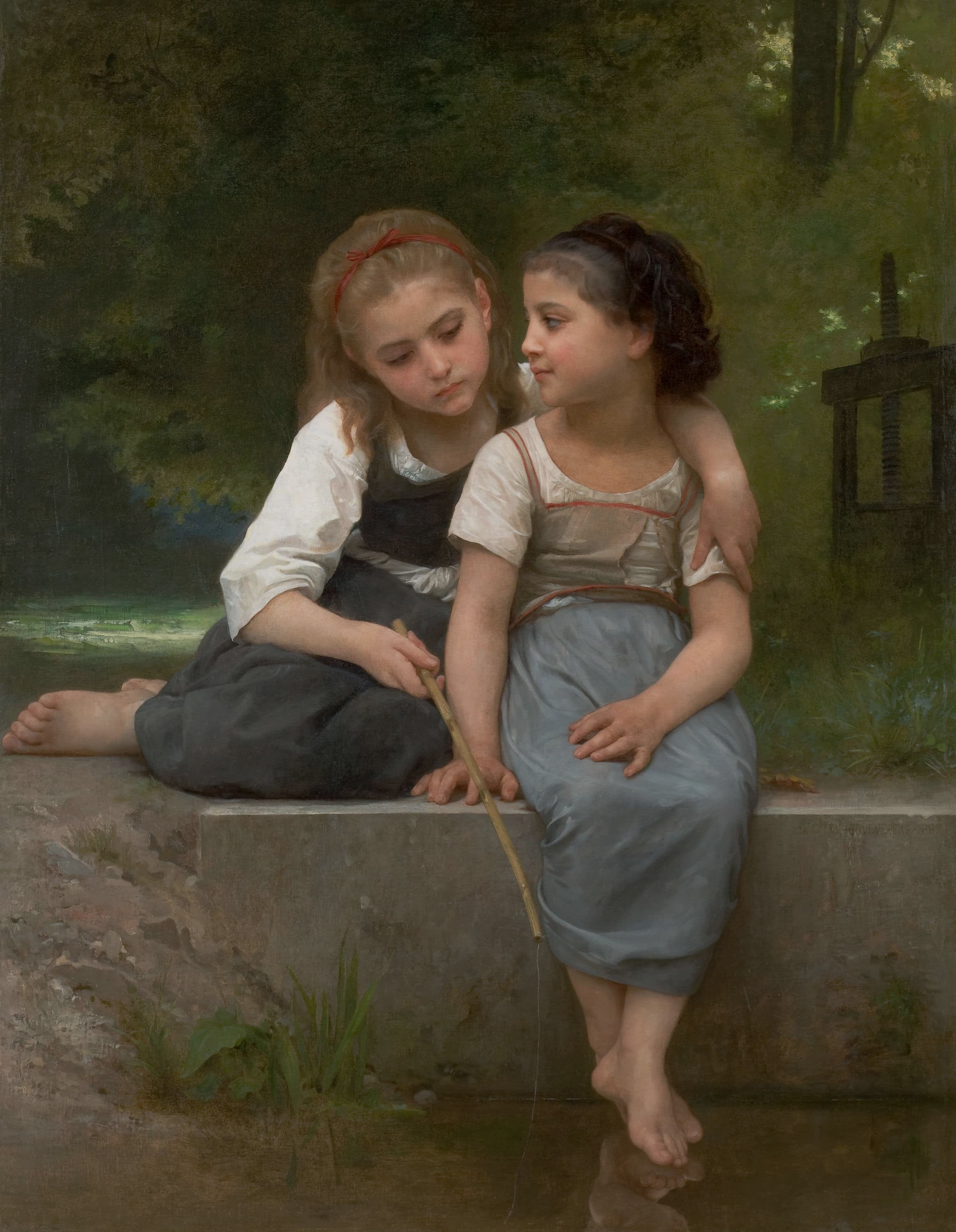 《捕蛙》（Fishing for Frogs）｜威廉-阿道夫·布格罗 William-Adolphe Bouguereau｜1882