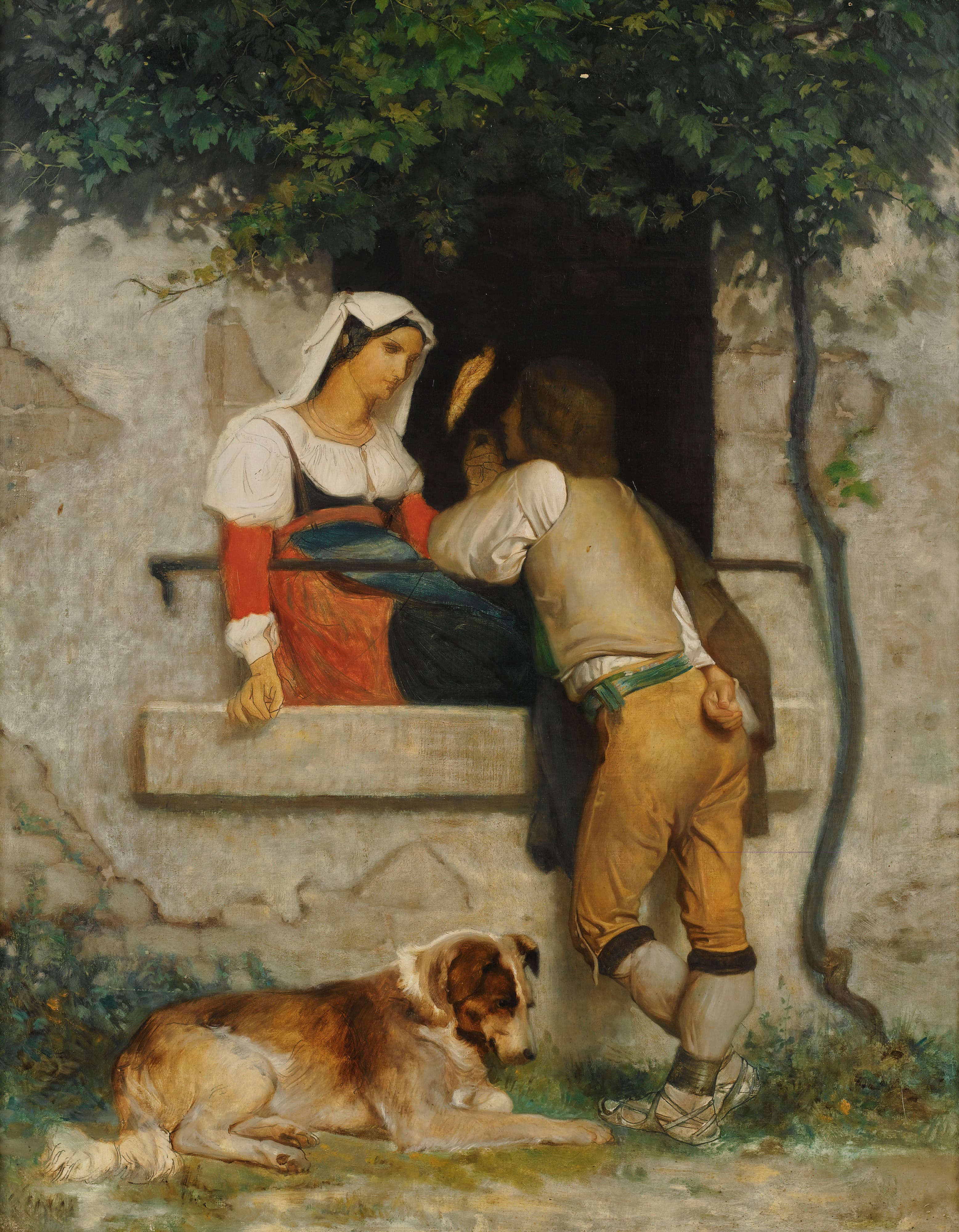 《意大利恋人》（Italian Lovers）｜威廉-阿道夫·布格罗 William-Adolphe Bouguereau