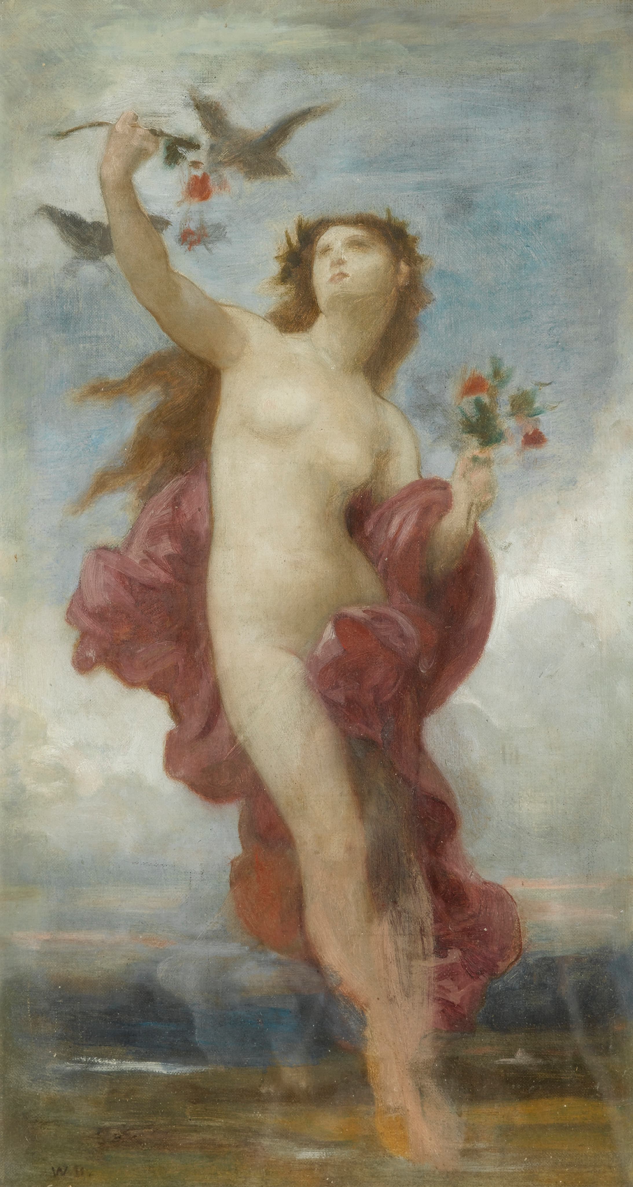 《《白昼》习作》（Study for Day）｜威廉-阿道夫·布格罗 William-Adolphe Bouguereau