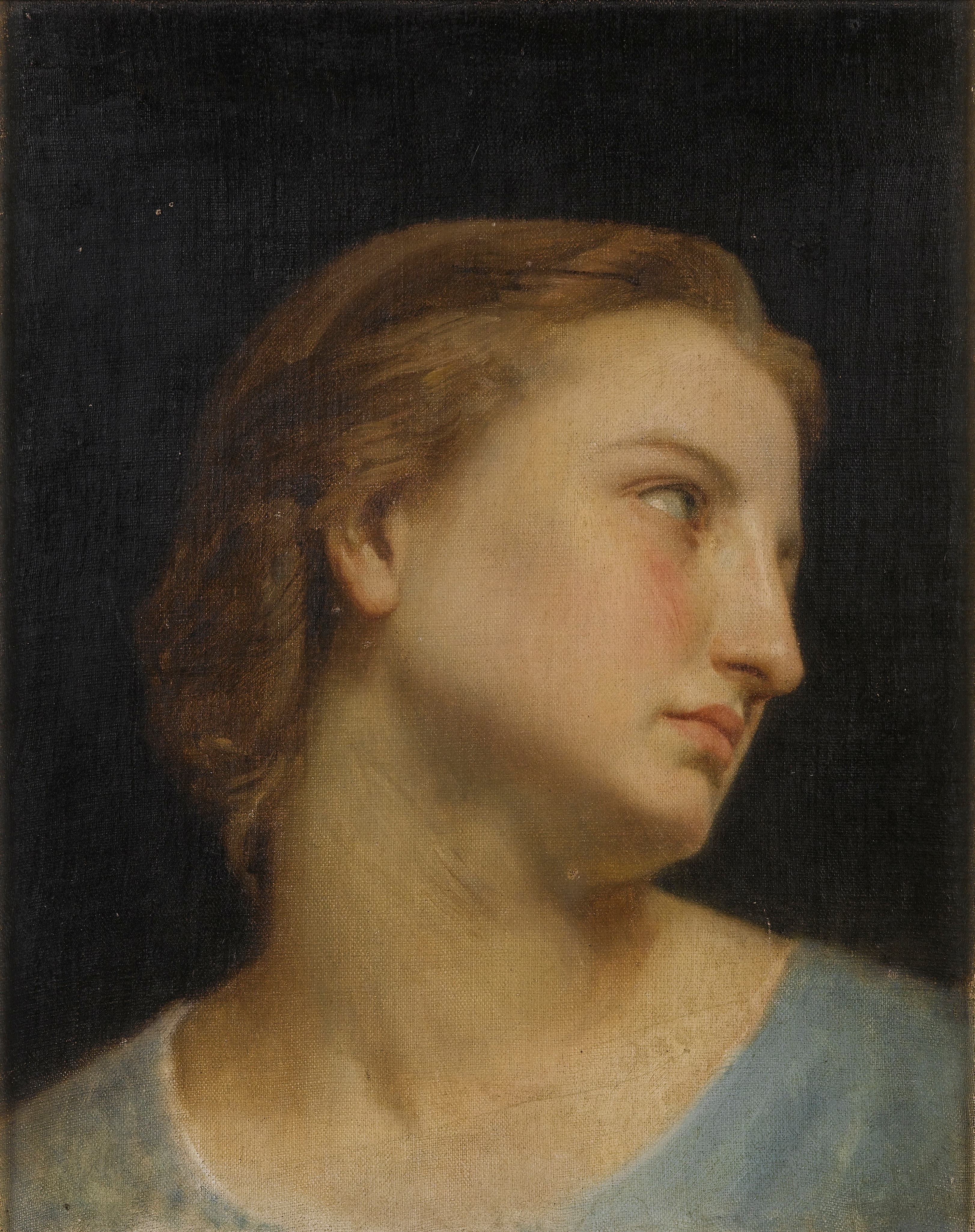 《女子头像习作》（Study of a Woman's Head）｜威廉-阿道夫·布格罗 William-Adolphe Bouguereau