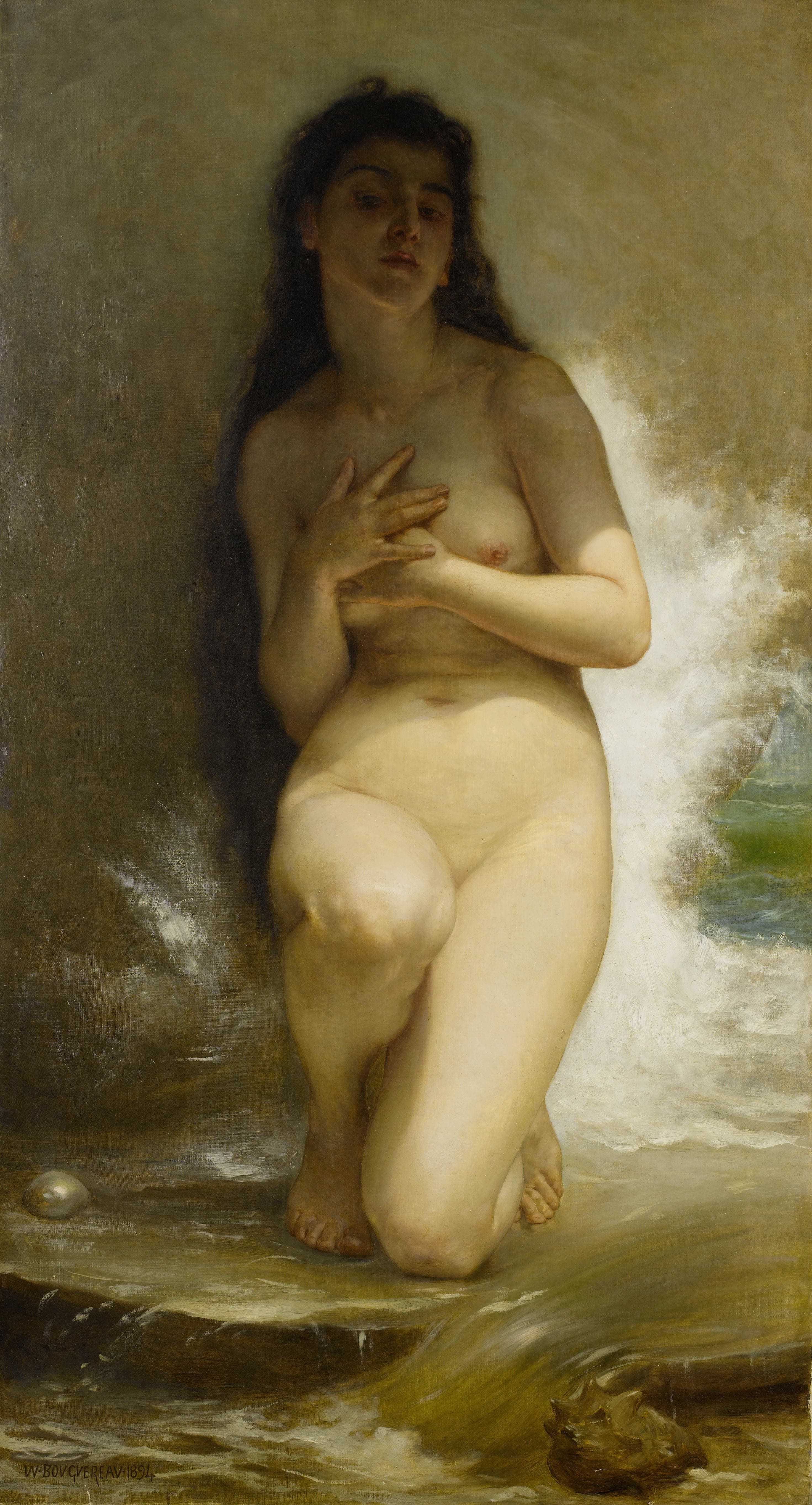 《珍珠》（The Pearl）｜威廉-阿道夫·布格罗 William-Adolphe Bouguereau｜1894