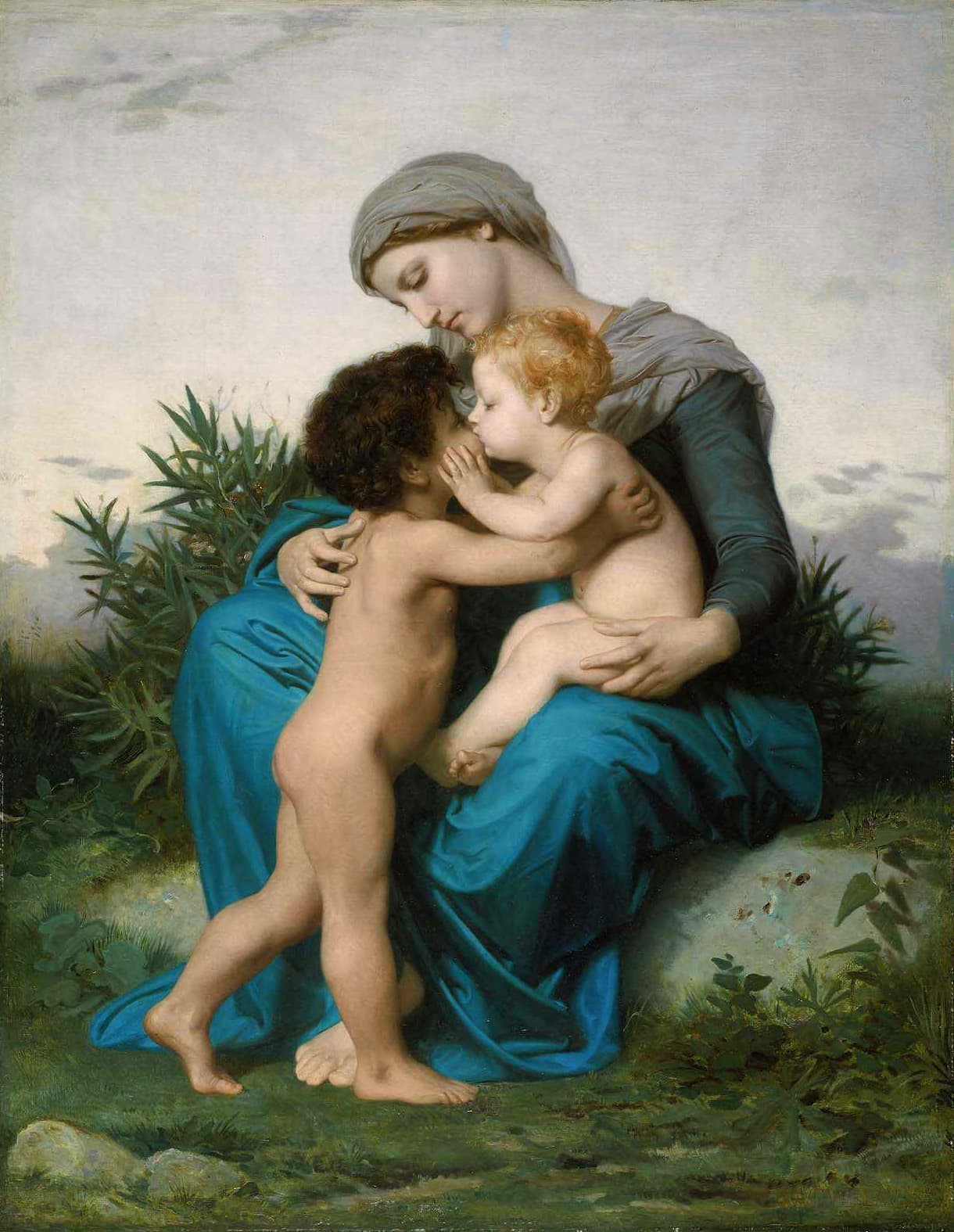《手足之爱》（Fraternal Love）｜威廉-阿道夫·布格罗 William-Adolphe Bouguereau｜1851