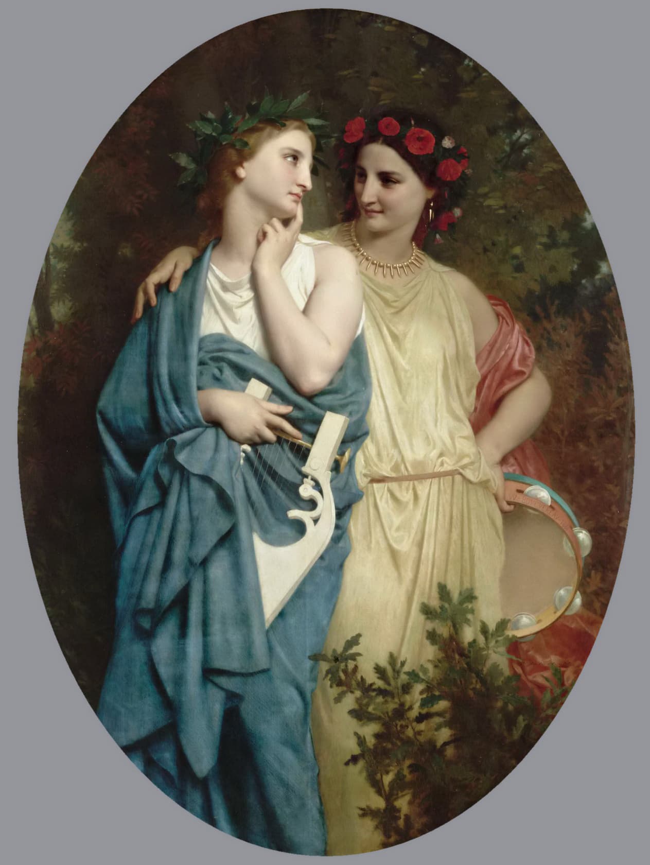《菲洛墨拉与普罗克涅》（Philomela and Procne）｜威廉-阿道夫·布格罗 William-Adolphe Bouguereau｜1861