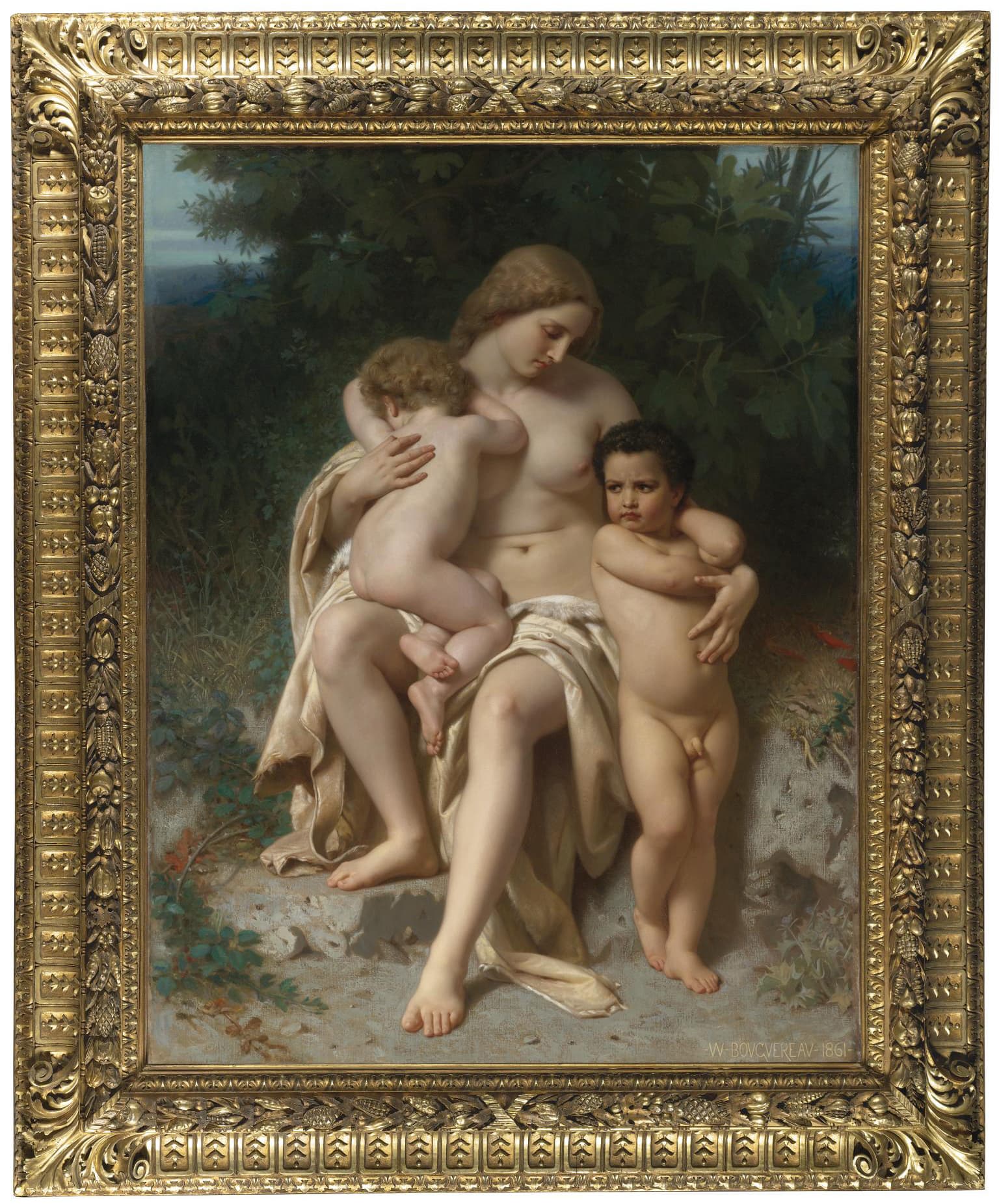 《最初的不和：该隐与亚伯》（The First Discord (Cain and Abel)）｜威廉-阿道夫·布格罗 William-Adolphe Bouguereau｜1861