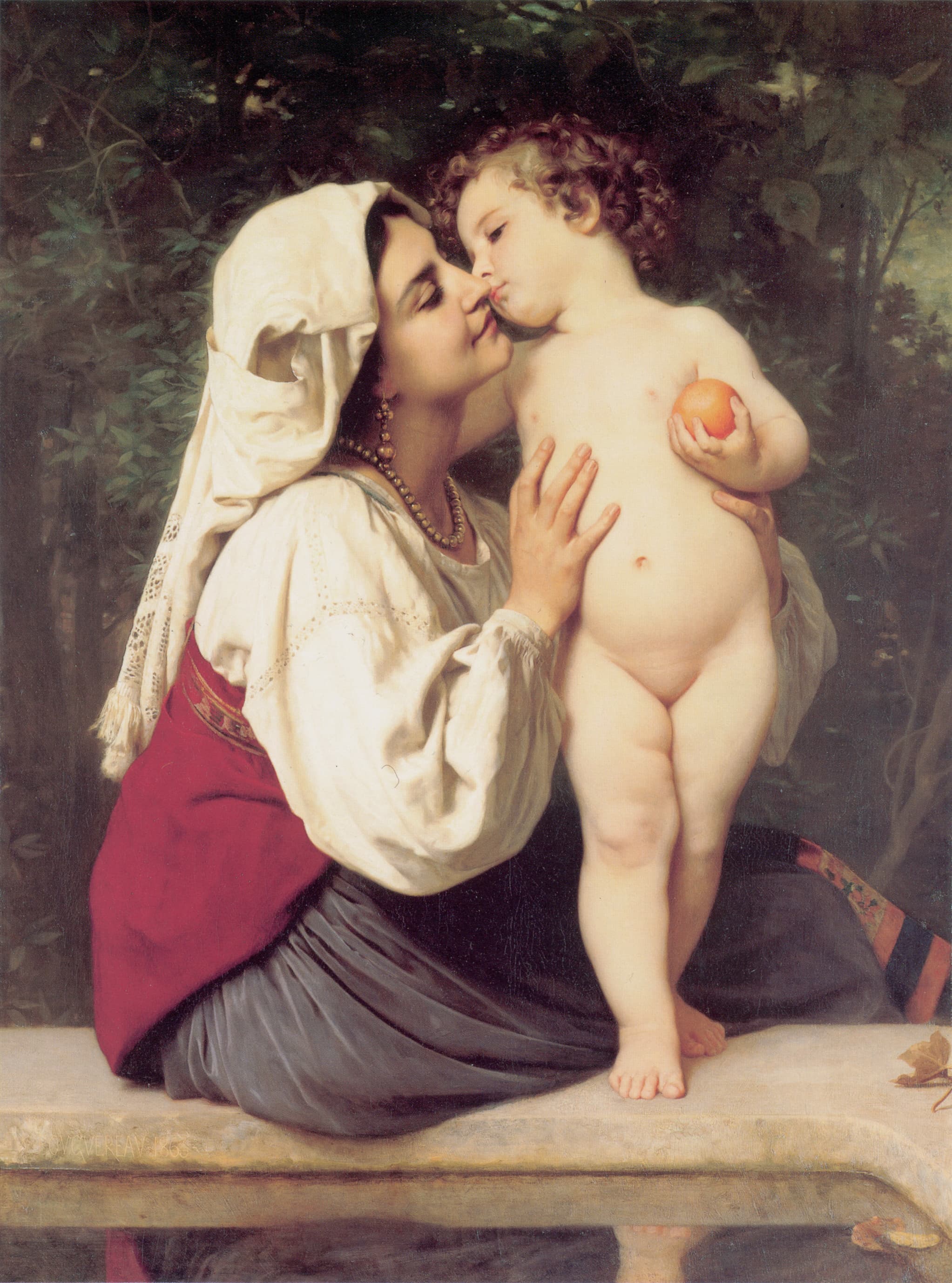 《吻》（The Kiss）｜威廉-阿道夫·布格罗 William-Adolphe Bouguereau｜1863