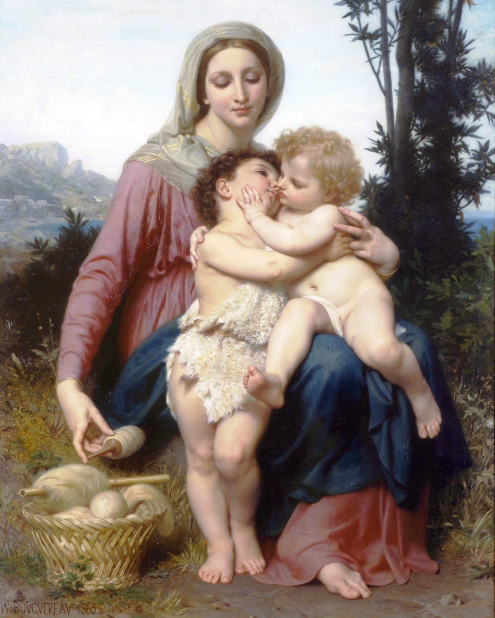 《圣家族》（The Holy Family）｜威廉-阿道夫·布格罗 William-Adolphe Bouguereau｜1863