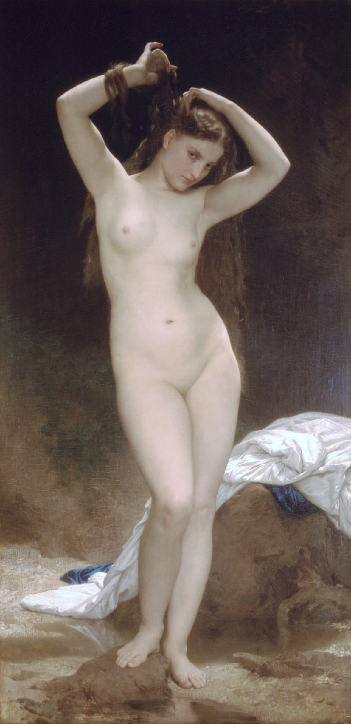 《浴女》（Bather）｜威廉-阿道夫·布格罗 William-Adolphe Bouguereau｜1870