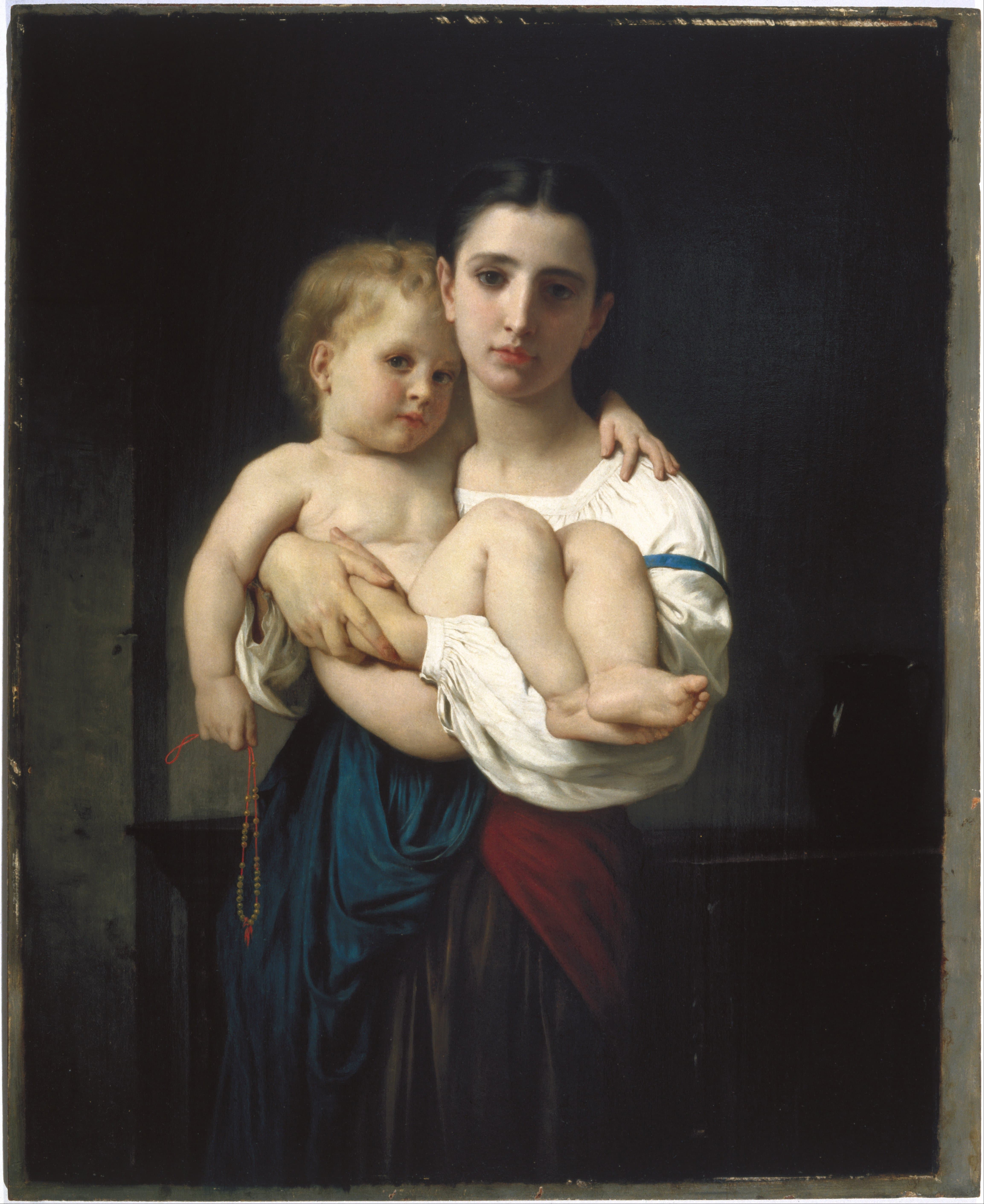 《姐姐》（The Elder Sister）｜威廉-阿道夫·布格罗 William-Adolphe Bouguereau｜1864