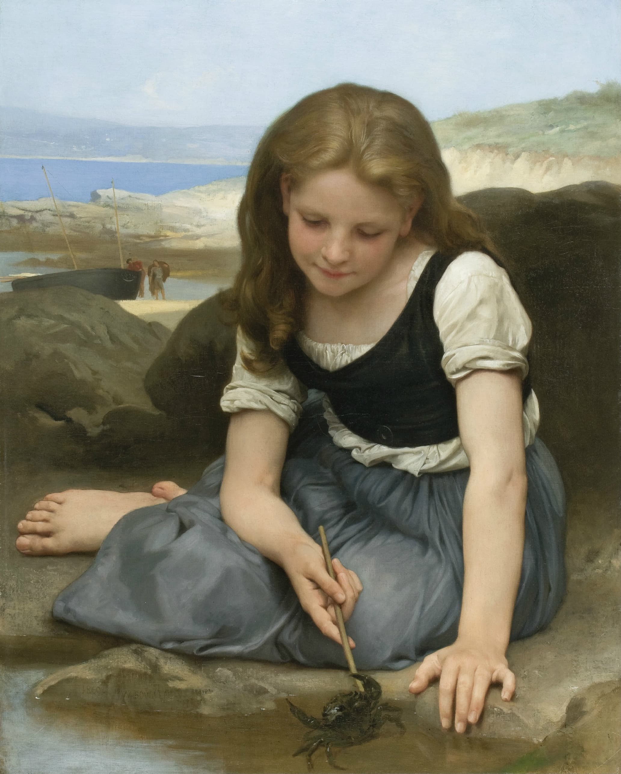 《螃蟹》（The Crab）｜威廉-阿道夫·布格罗 William-Adolphe Bouguereau｜1869