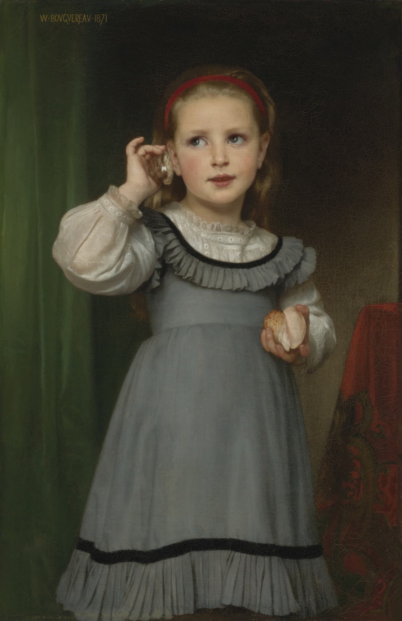 《海之声》（The Sound of the Sea）｜威廉-阿道夫·布格罗 William-Adolphe Bouguereau｜1871