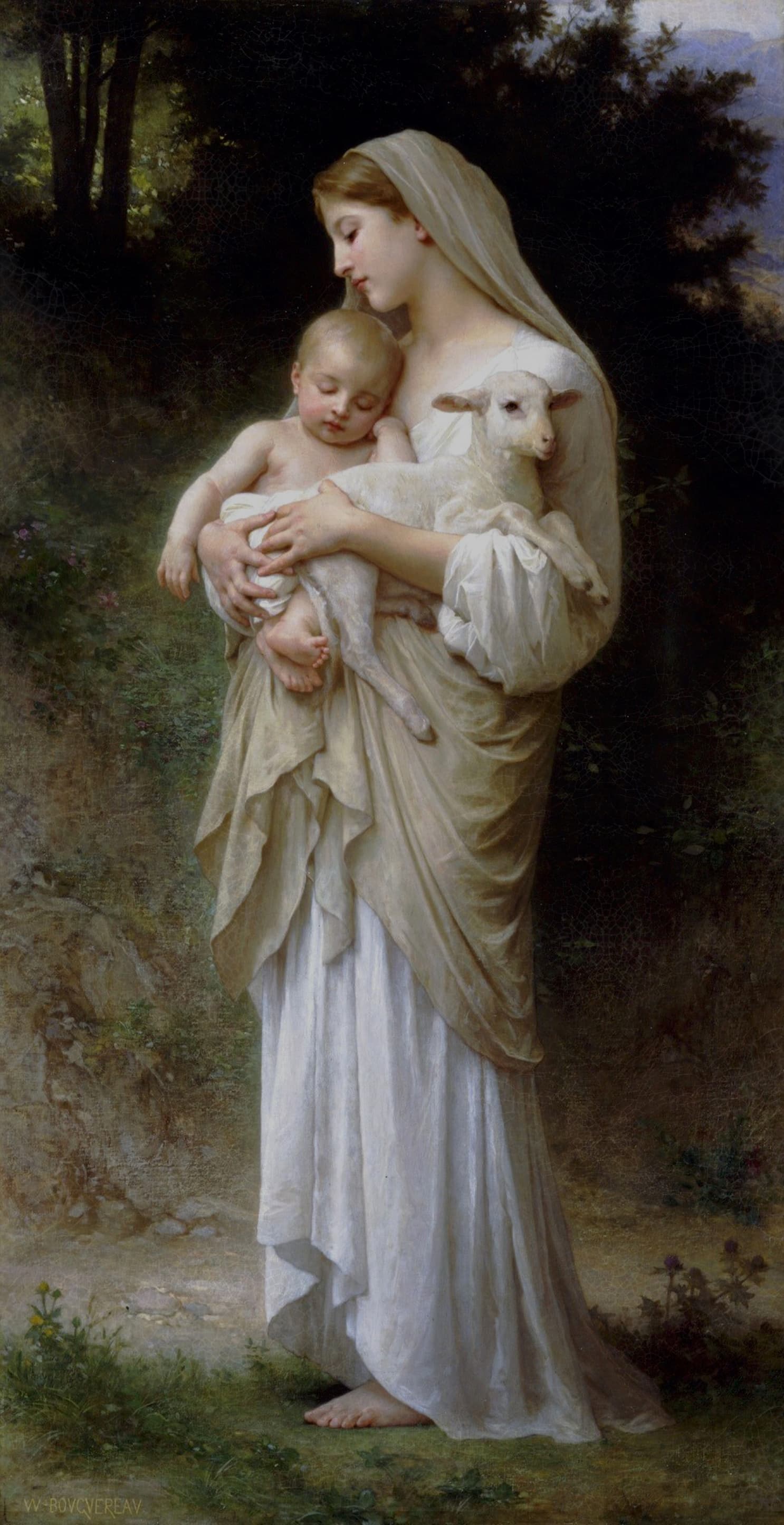 《纯真》（Innocence）｜威廉-阿道夫·布格罗 William-Adolphe Bouguereau｜1873