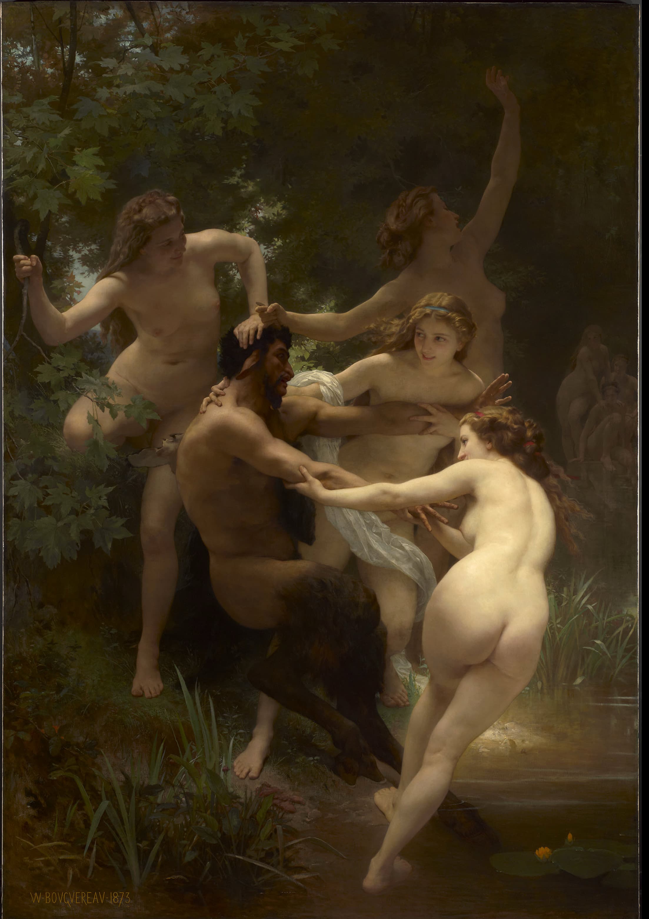 《宁芙与萨堤尔》（Nymphs and Satyr）｜威廉-阿道夫·布格罗 William-Adolphe Bouguereau｜1873