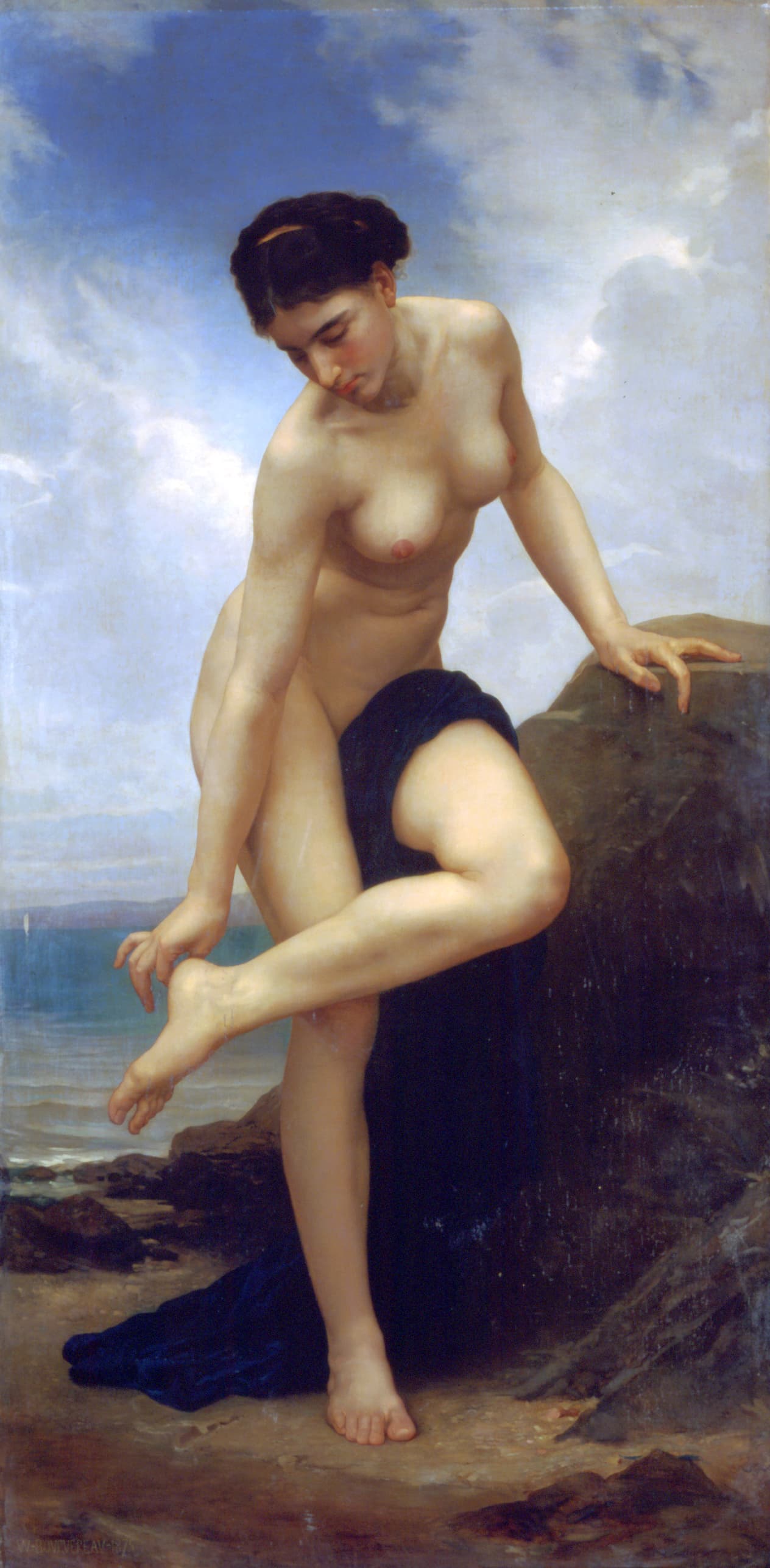 《沐浴之后》（After the Bath 2）｜威廉-阿道夫·布格罗 William-Adolphe Bouguereau｜1875