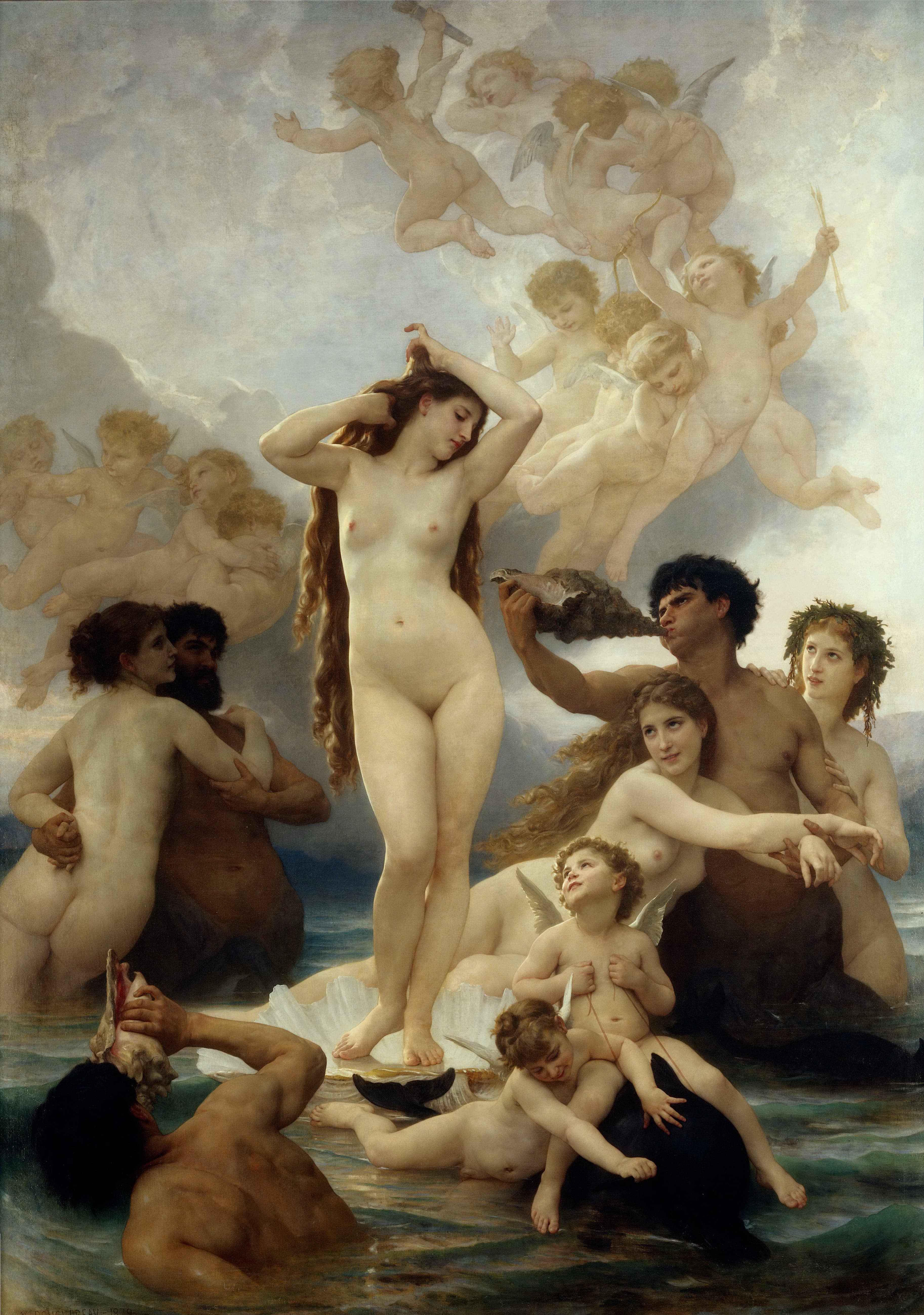 《维纳斯的诞生》（The Birth of Venus）｜威廉-阿道夫·布格罗 William-Adolphe Bouguereau｜1879