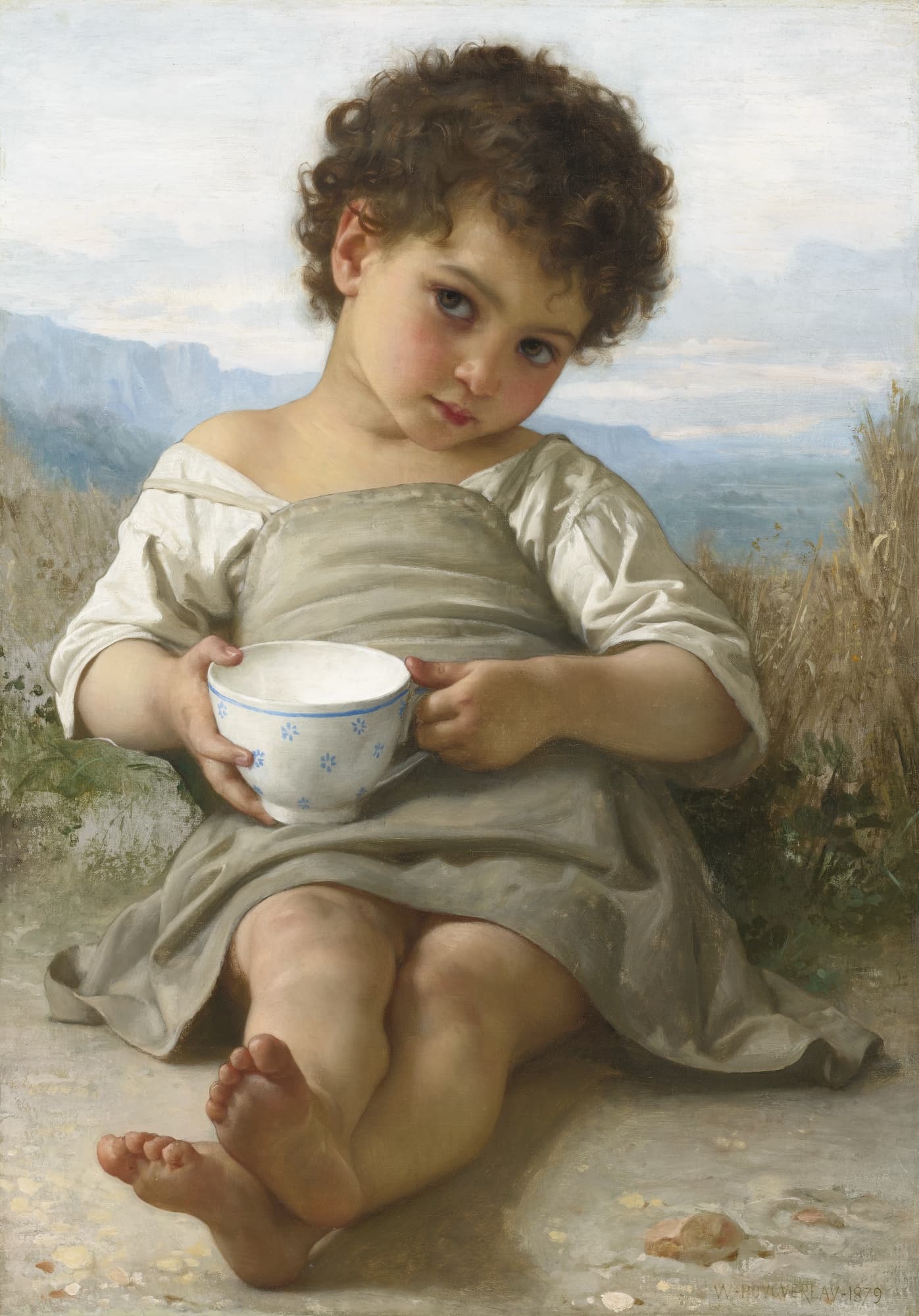 《一杯牛奶》（The Cup of Milk）｜威廉-阿道夫·布格罗 William-Adolphe Bouguereau｜1879