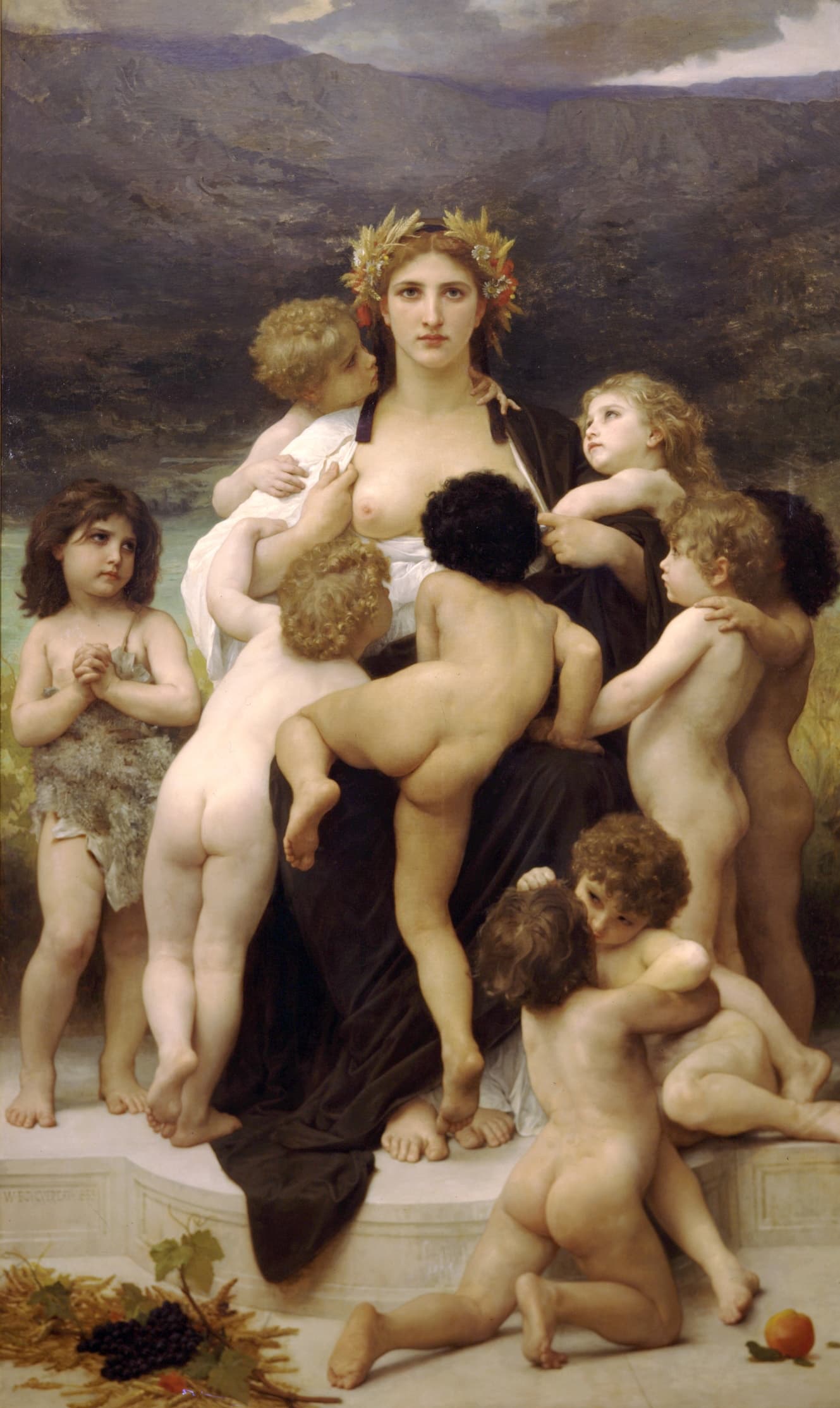 《祖国母亲》（Alma Parens (The Motherland)）｜威廉-阿道夫·布格罗 William-Adolphe Bouguereau｜1883