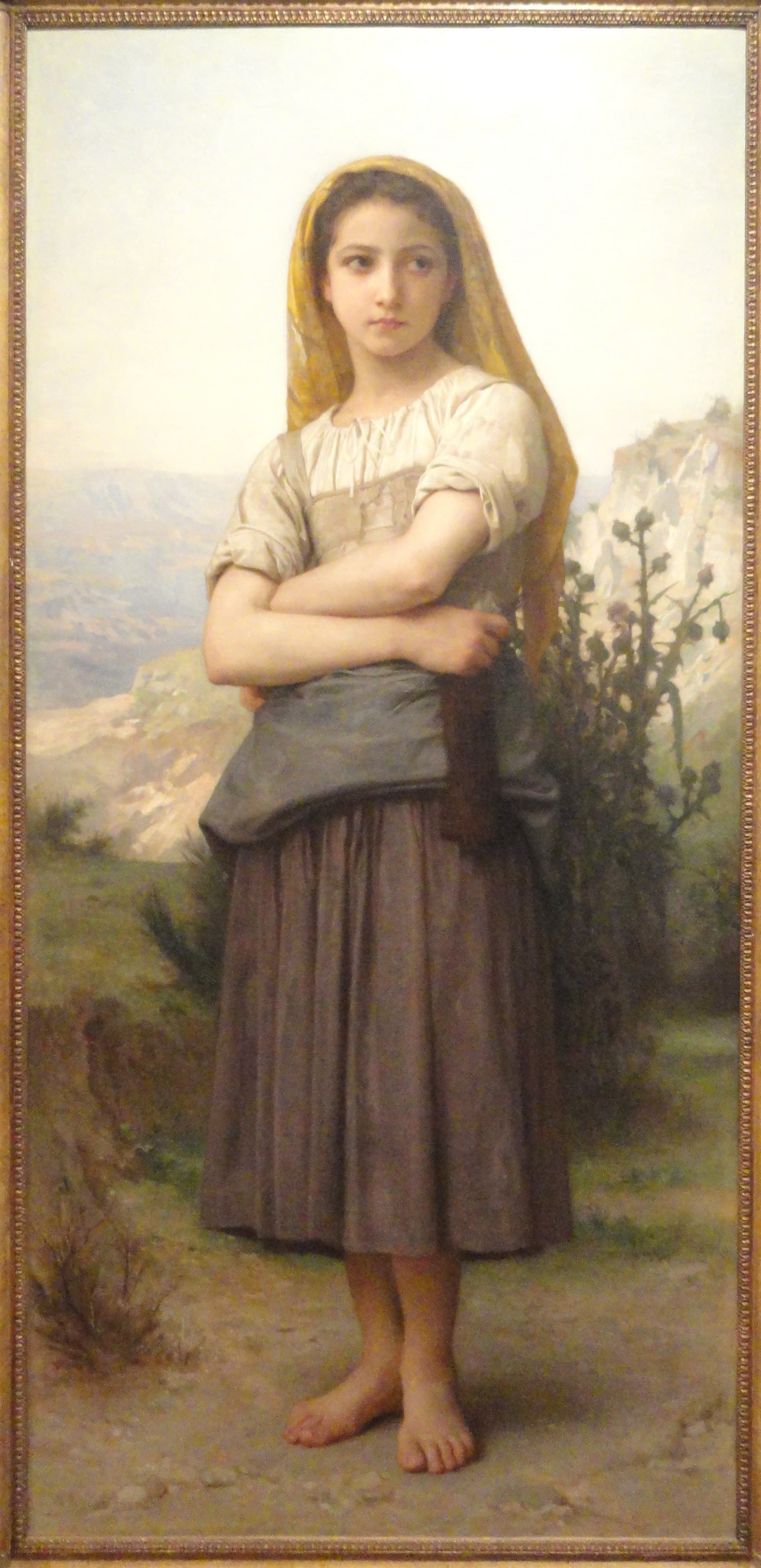 《牧羊女》（Shepherdess）｜威廉-阿道夫·布格罗 William-Adolphe Bouguereau｜1886