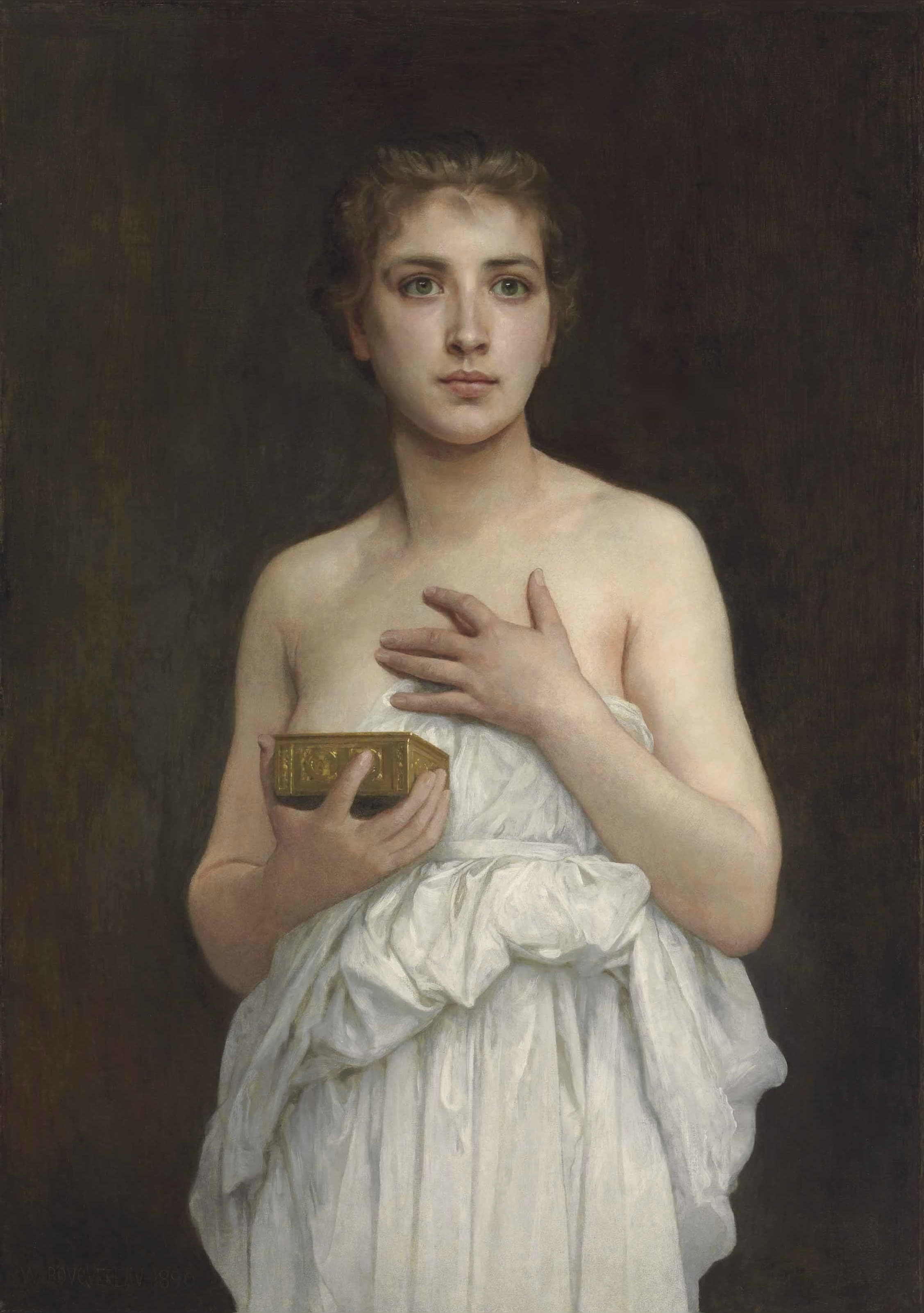 《潘多拉》（Pandora）｜威廉-阿道夫·布格罗 William-Adolphe Bouguereau｜1891