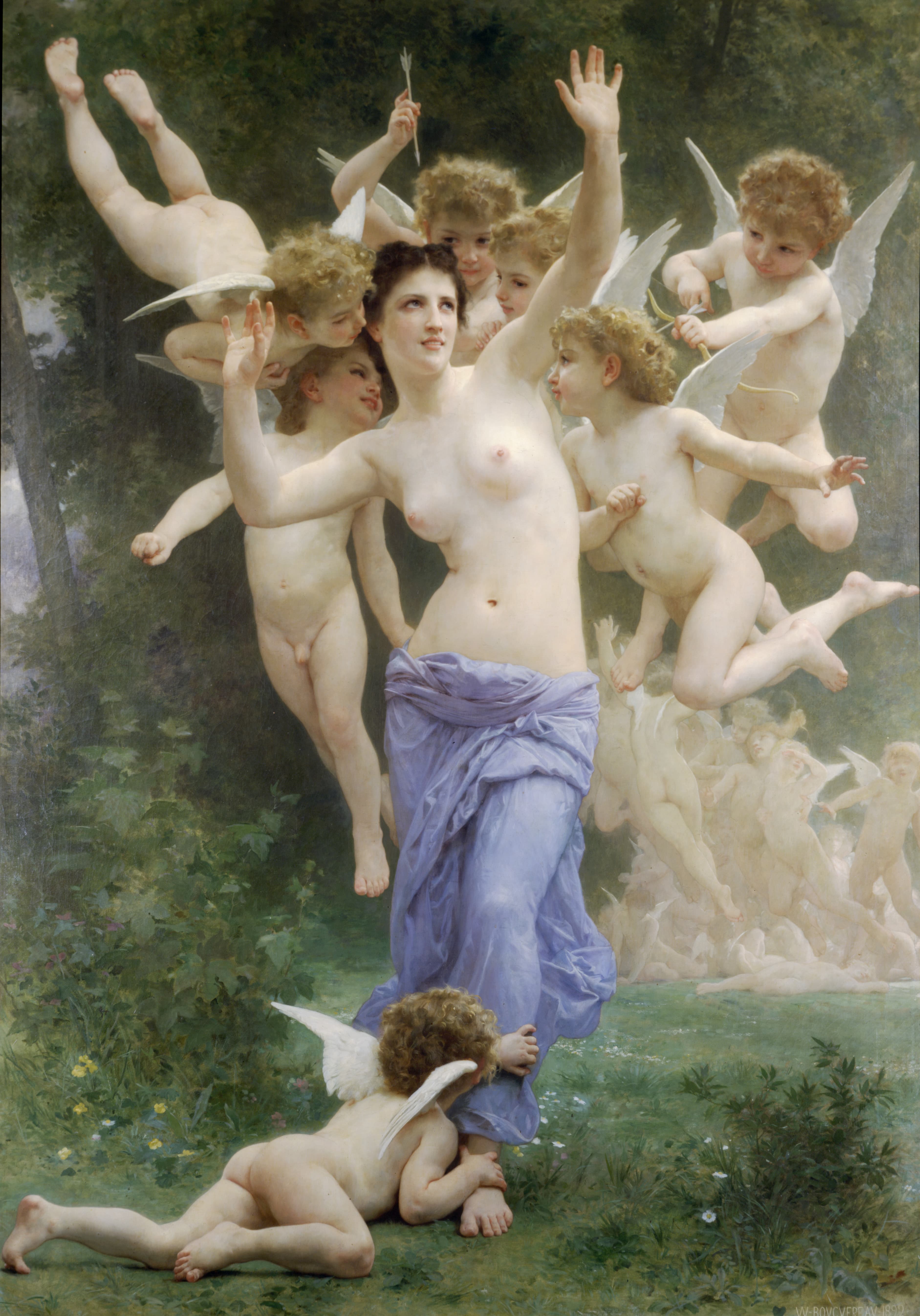 《黄蜂窝》（The Wasp Nest）｜威廉-阿道夫·布格罗 William-Adolphe Bouguereau｜1892