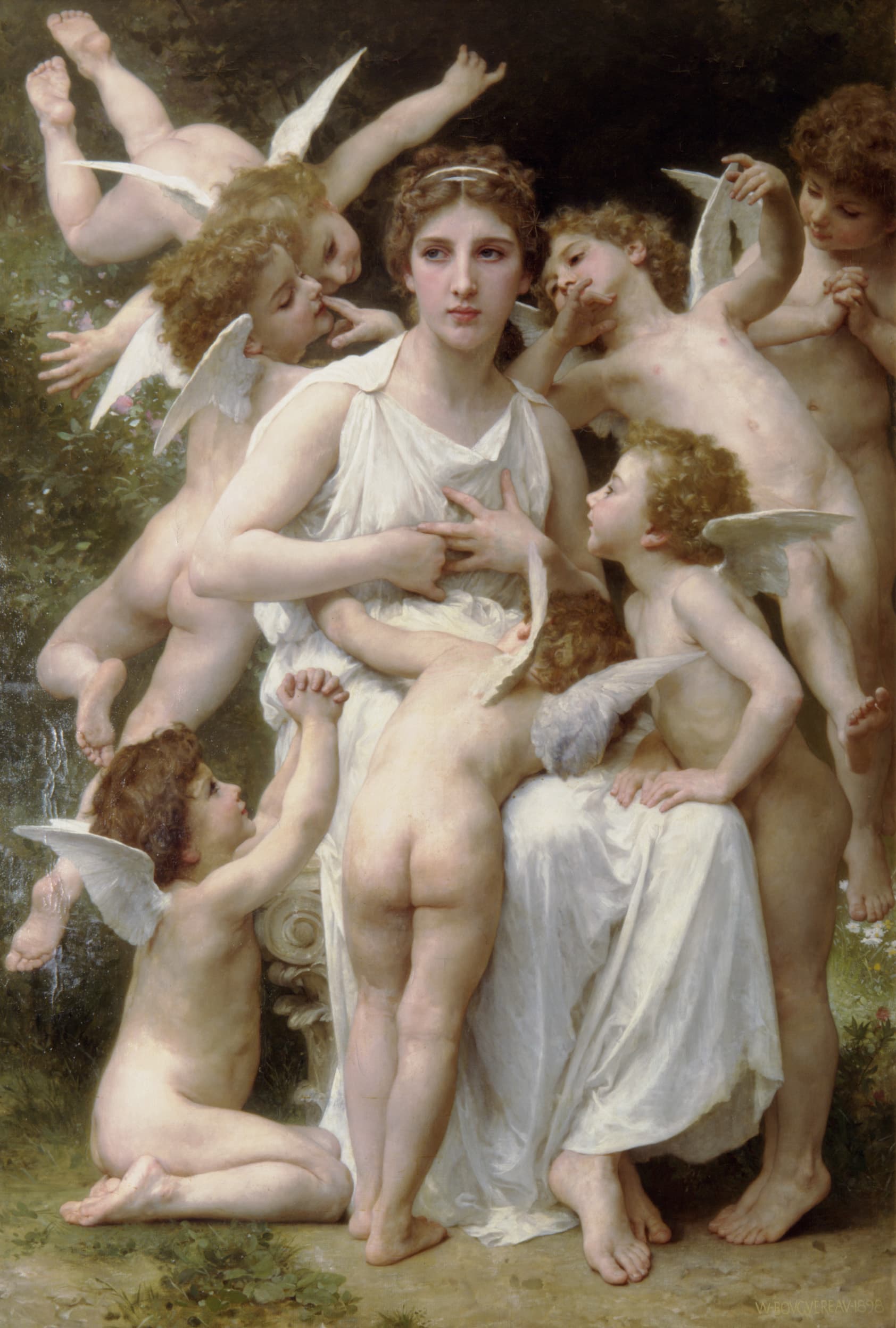 《袭击》（The Assault）｜威廉-阿道夫·布格罗 William-Adolphe Bouguereau｜1898