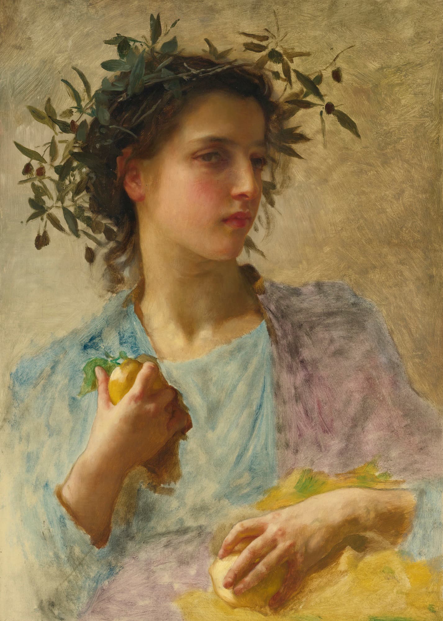 《夏日》（Summer）｜威廉-阿道夫·布格罗 William-Adolphe Bouguereau｜约 1880