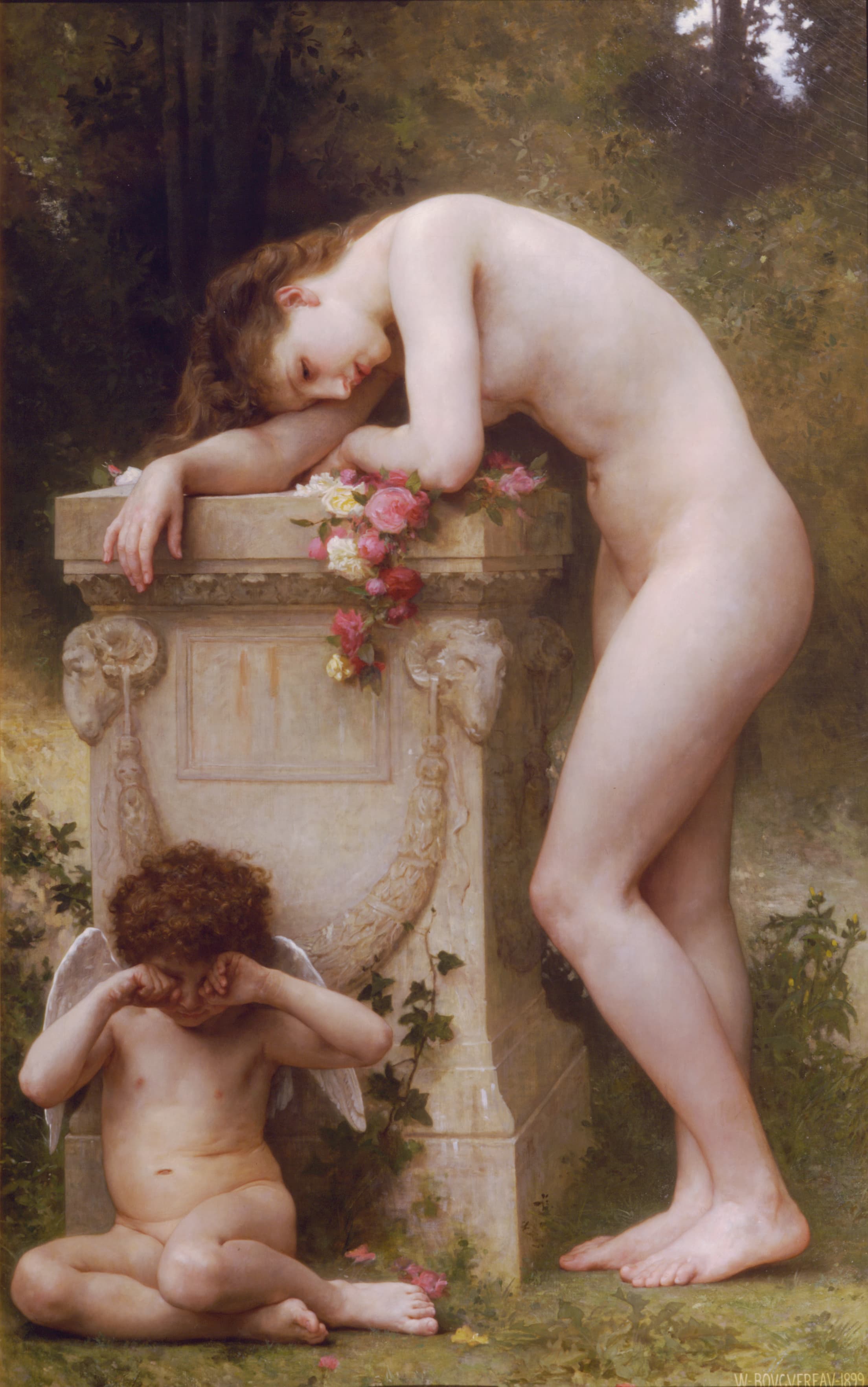 《爱的悲伤（挽歌）》（Elegy）｜威廉-阿道夫·布格罗 William-Adolphe Bouguereau｜1899