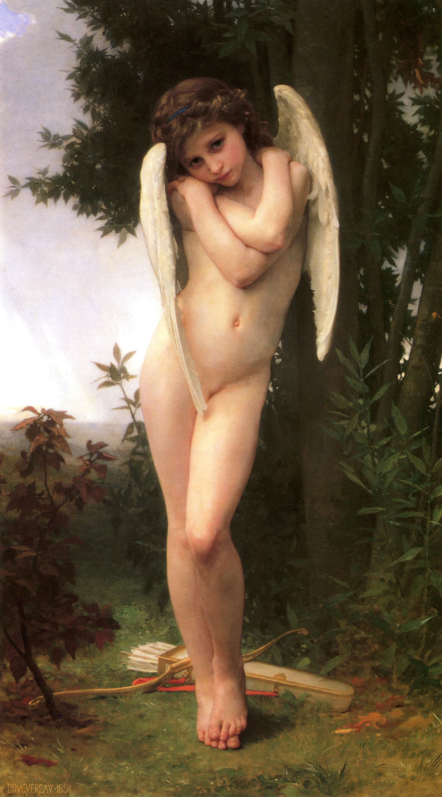 《湿透的丘比特》（Wet Cupid）｜威廉-阿道夫·布格罗 William-Adolphe Bouguereau｜1891