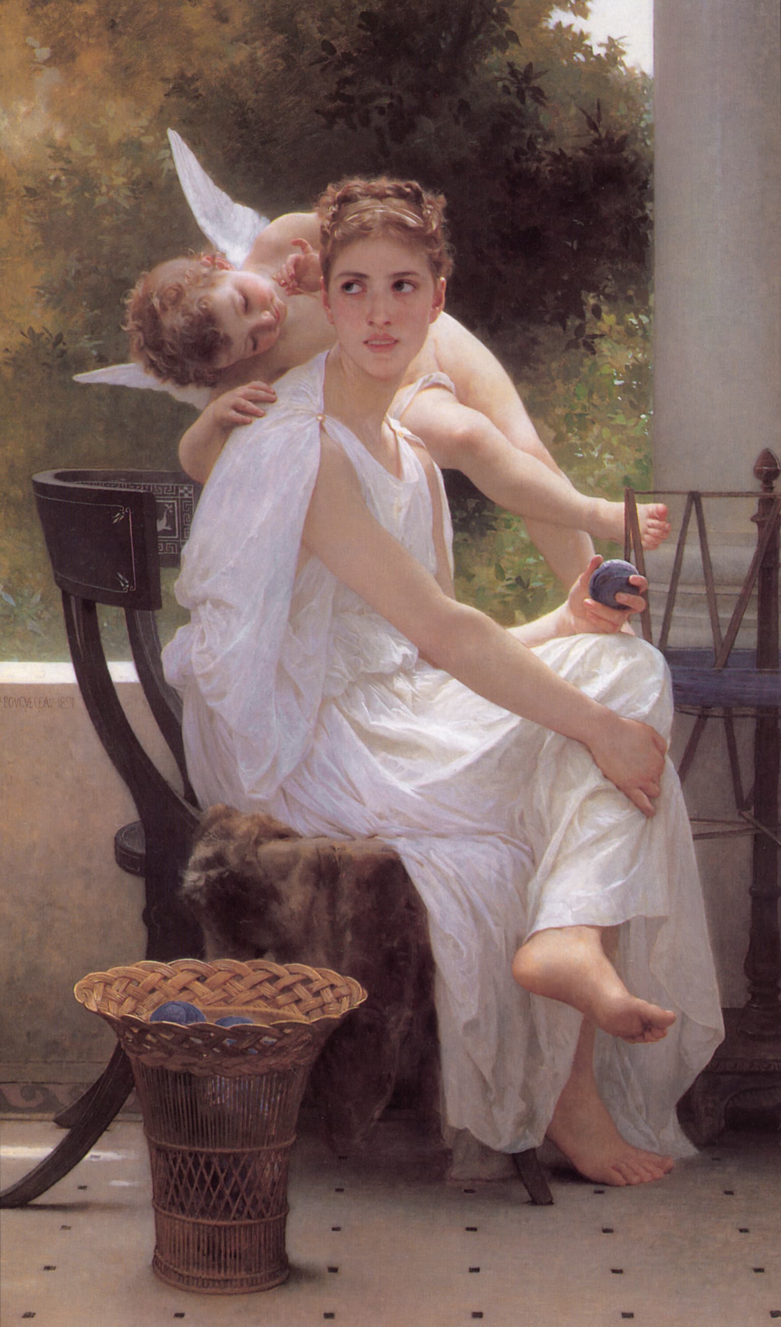 《被打断的工作》（Work Interrupted）｜威廉-阿道夫·布格罗 William-Adolphe Bouguereau｜1891