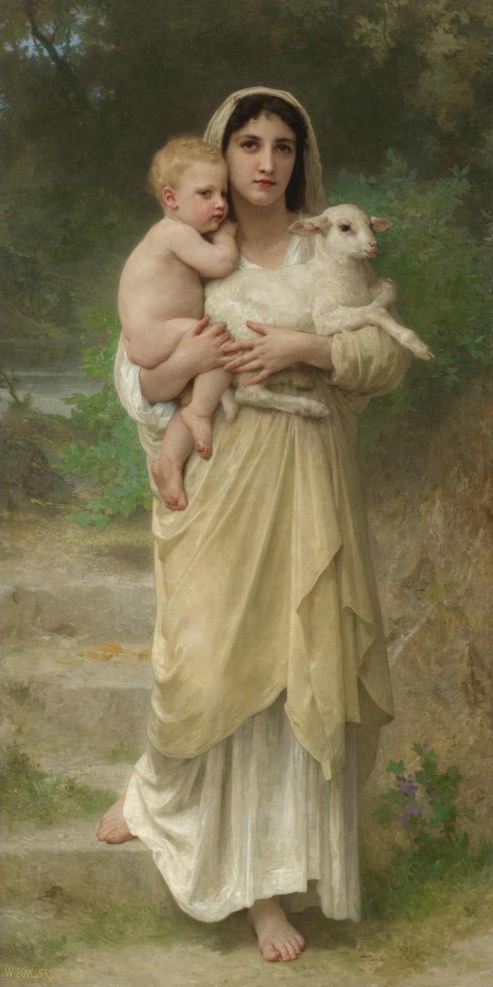 《羔羊》（The Lambs）｜威廉-阿道夫·布格罗 William-Adolphe Bouguereau