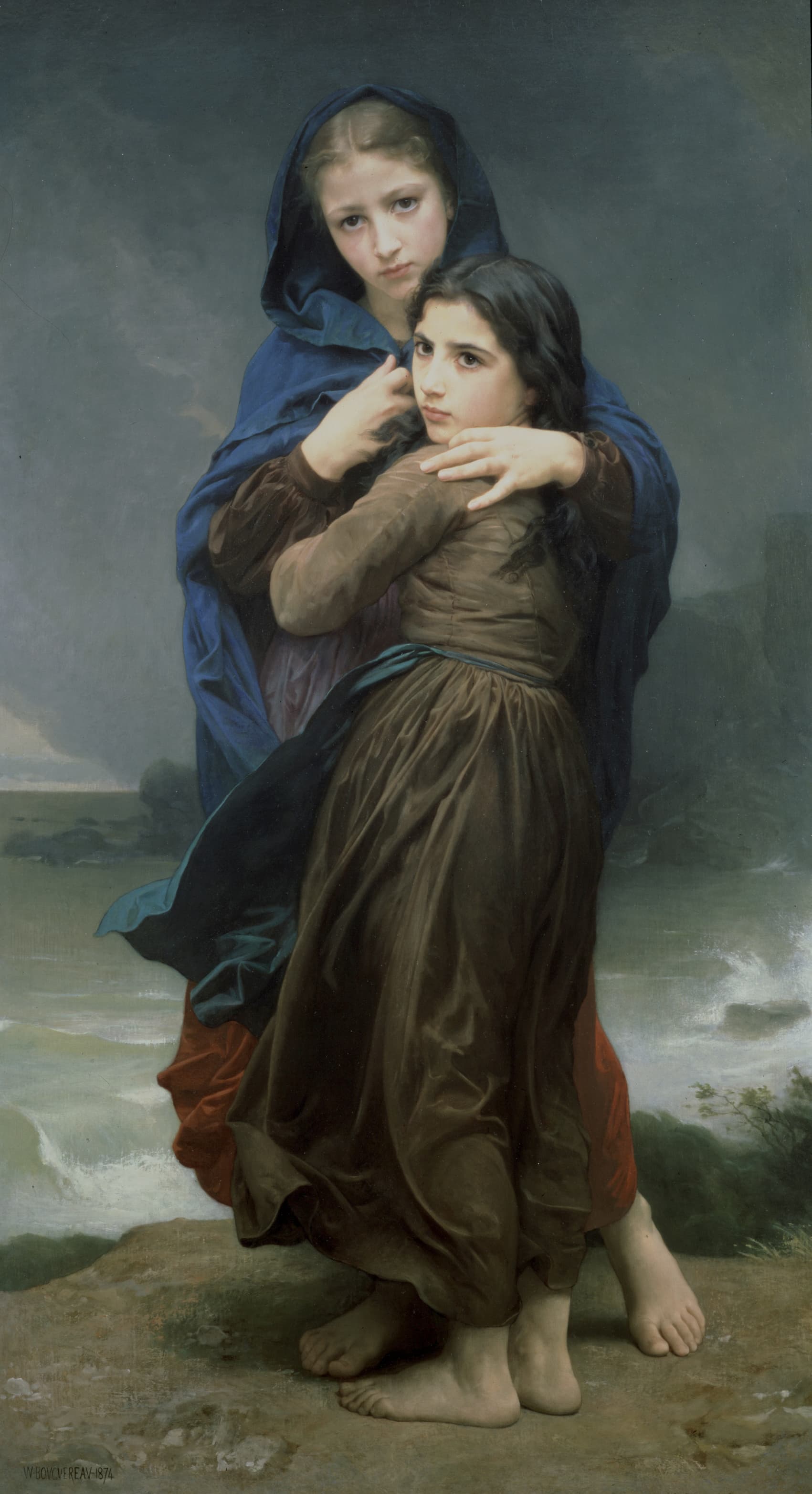 《暴风雨》（The Storm）｜威廉-阿道夫·布格罗 William-Adolphe Bouguereau｜1874