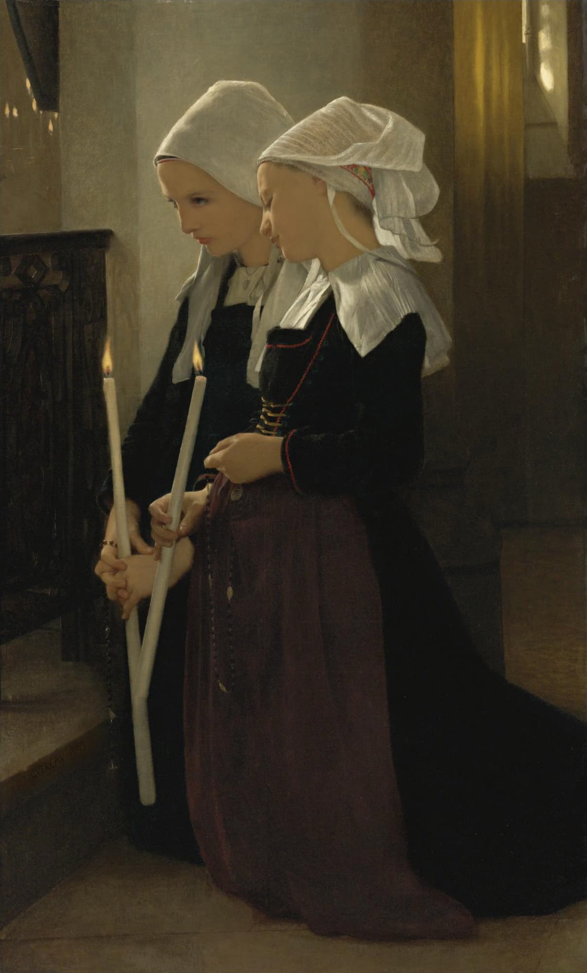 《圣安娜-多雷的祈祷》（Prayer at Sainte-Anne-d'Auray）｜威廉-阿道夫·布格罗 William-Adolphe Bouguereau