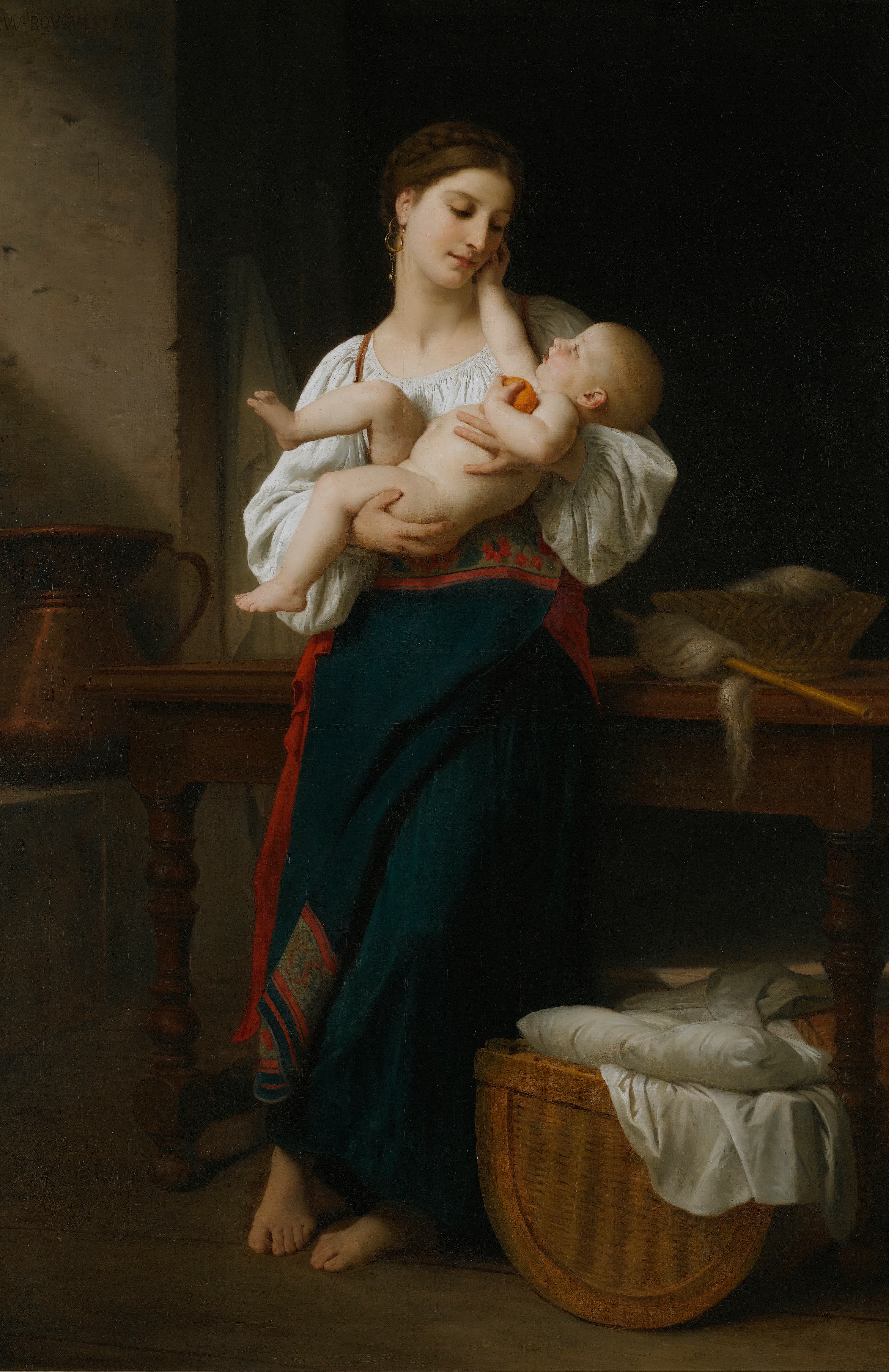 《最初的爱抚》（First Caresses）｜威廉-阿道夫·布格罗 William-Adolphe Bouguereau｜1866