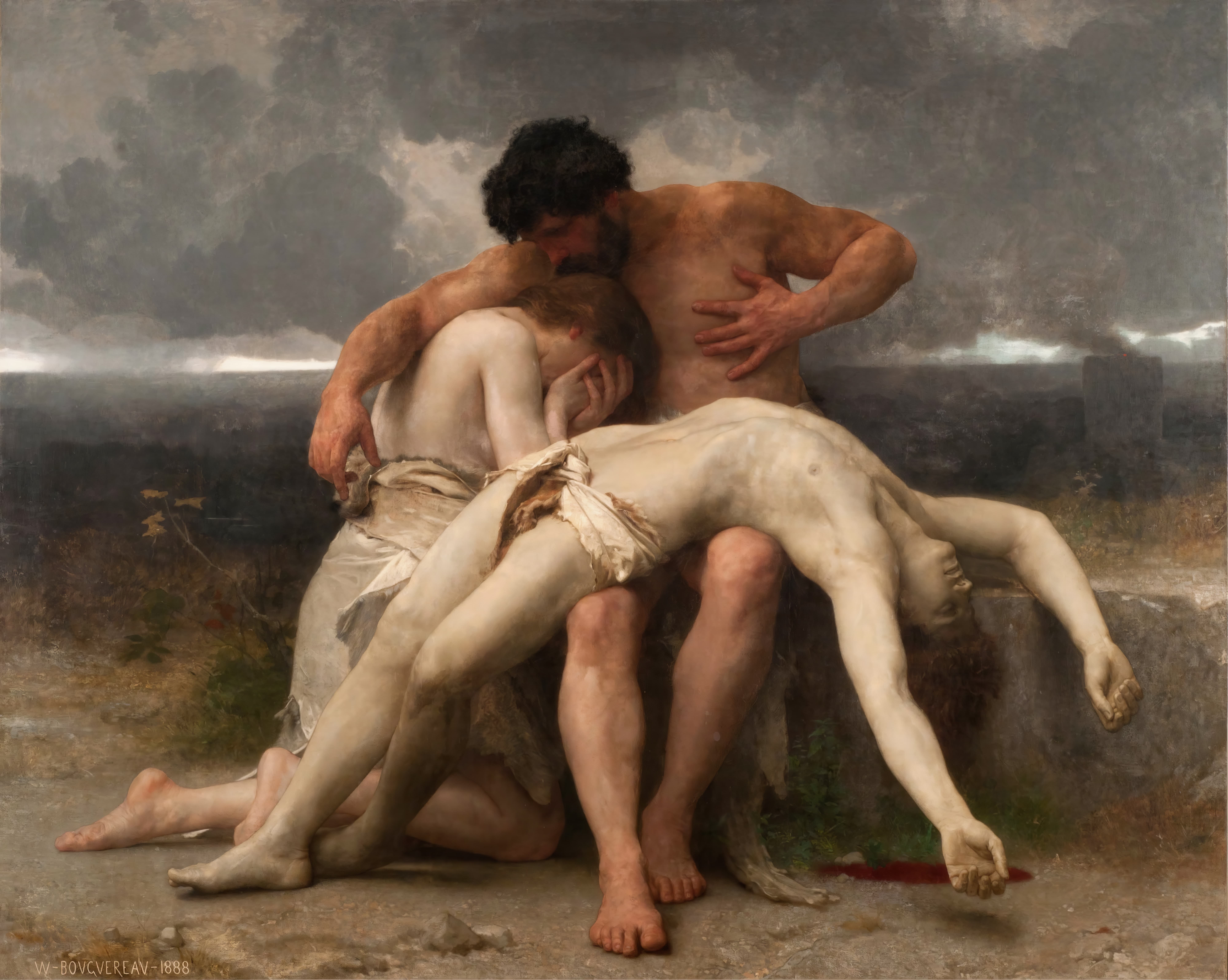 《最初的哀悼》（The First Mourning）｜威廉-阿道夫·布格罗 William-Adolphe Bouguereau｜1888
