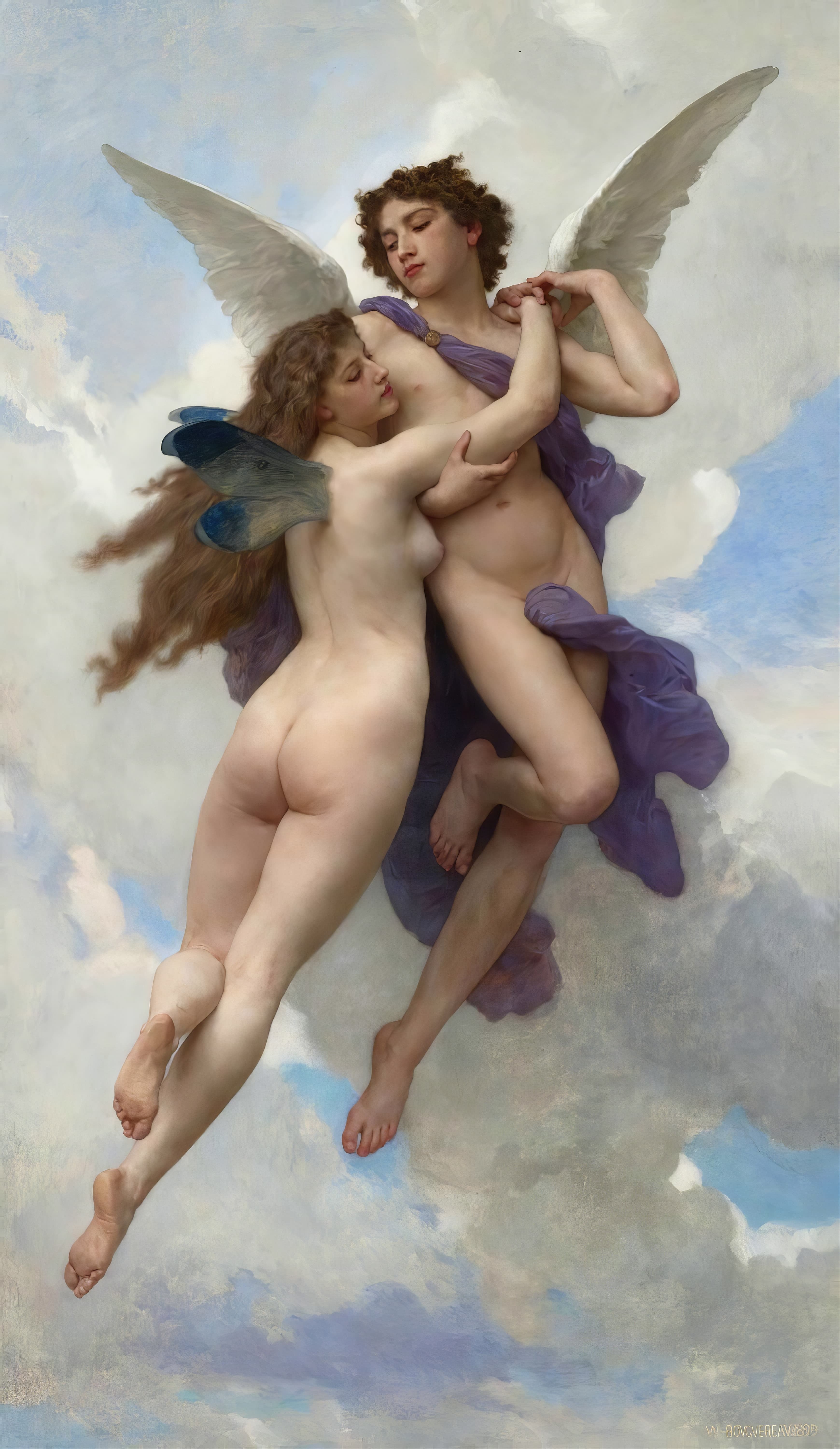 《爱神与普赛克》（Love And Psyché）｜威廉-阿道夫·布格罗 William-Adolphe Bouguereau｜1899