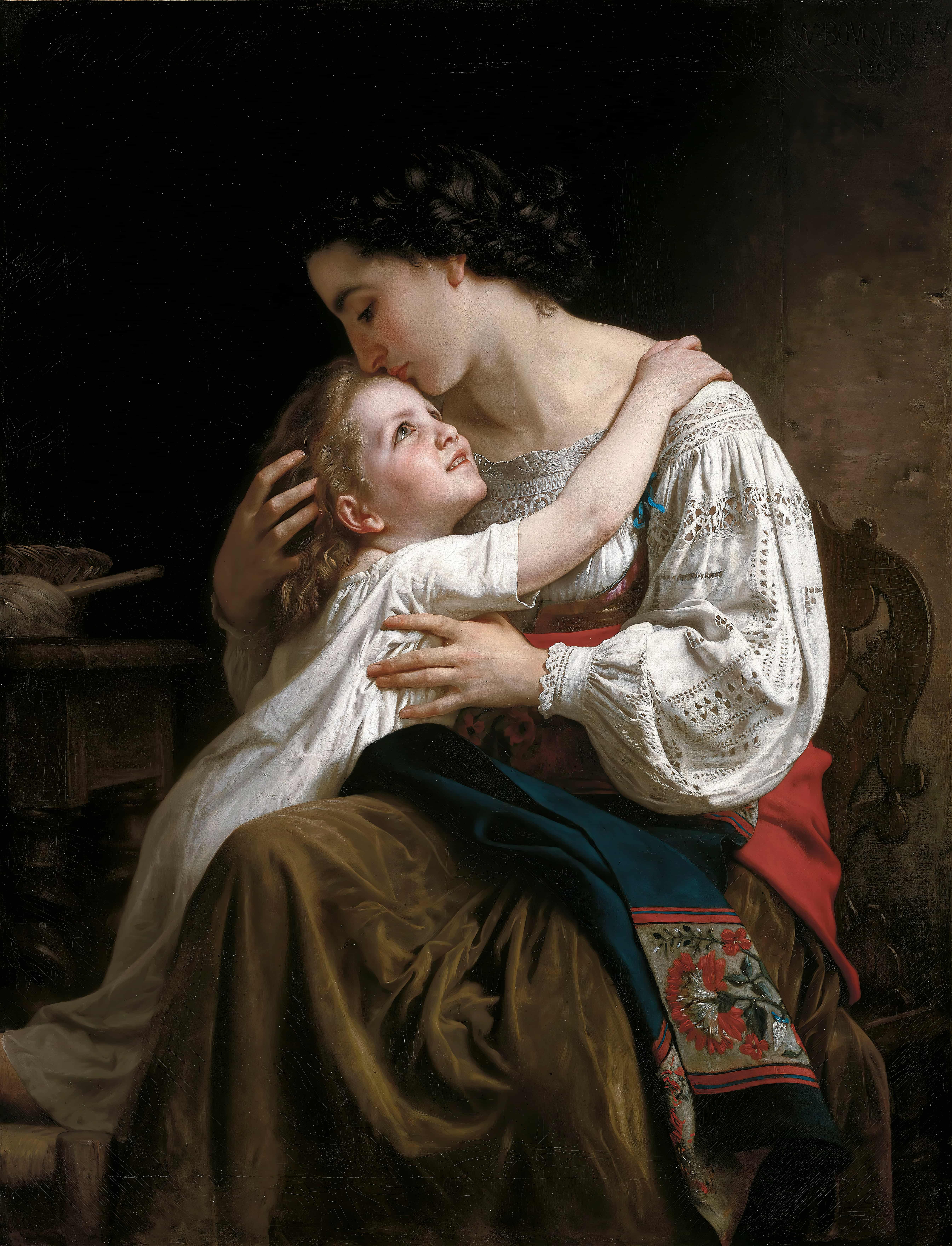 《起床》（Le lever）｜威廉-阿道夫·布格罗 William-Adolphe Bouguereau｜1865